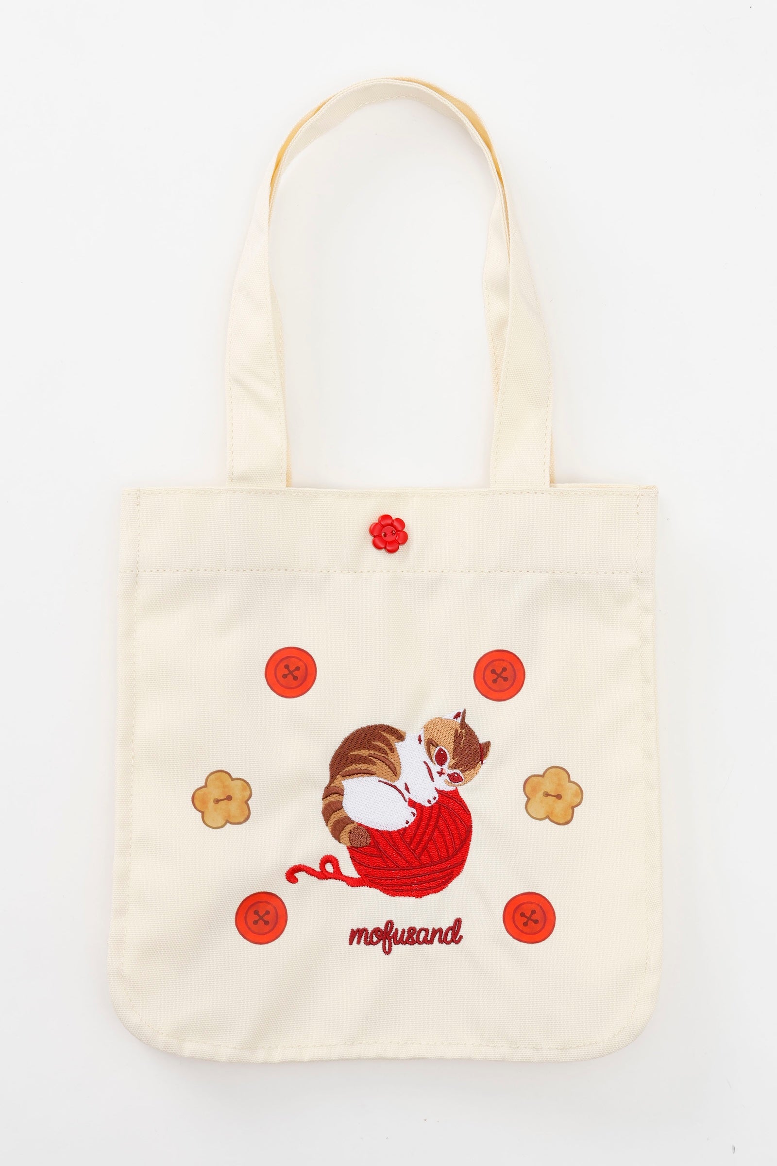 mofusand ランチトートバッグ 毛糸玉 ころにゃん ナチュラル