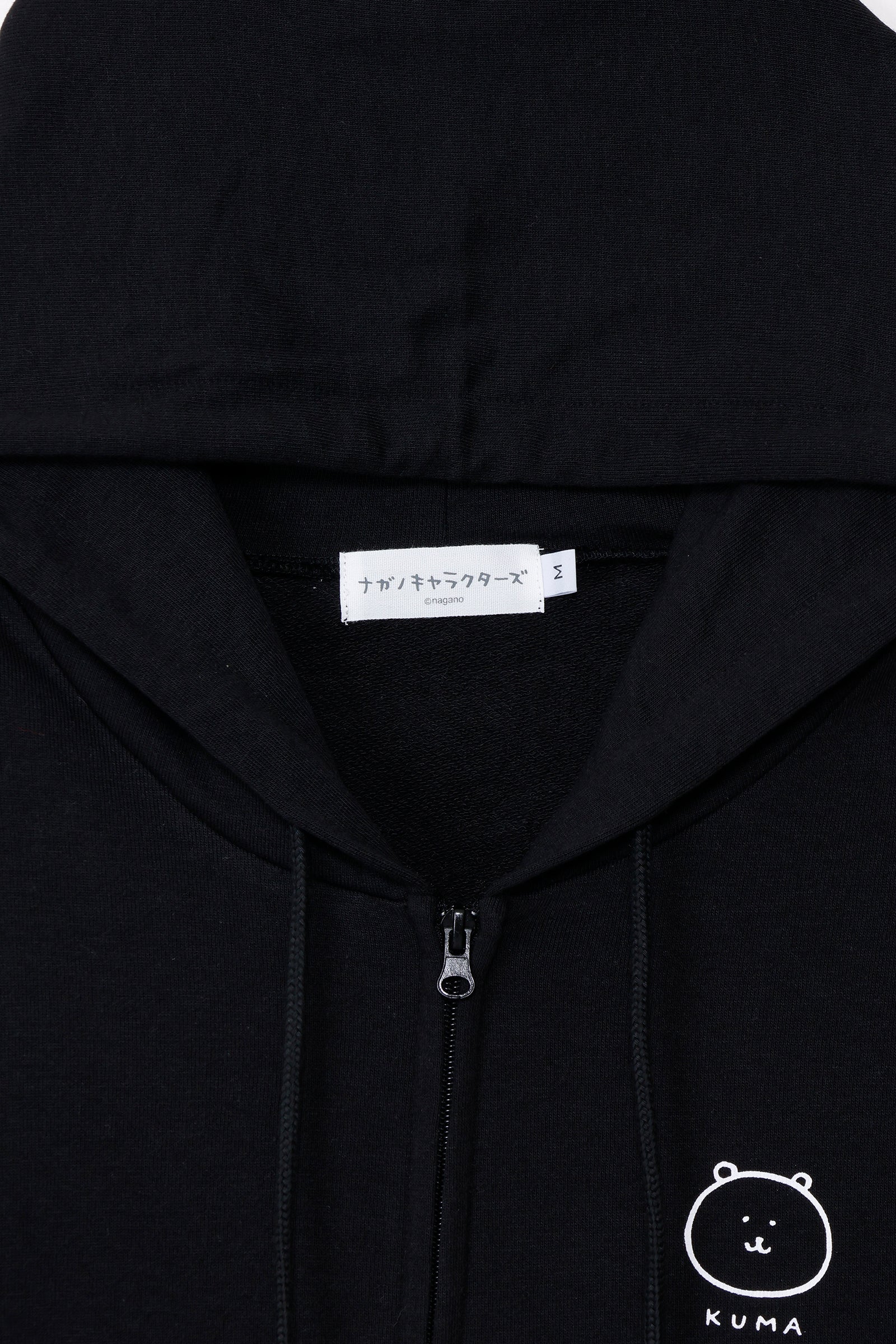 ナガノキャラクターズ ZIPパーカー TONSOKUN ブラック
