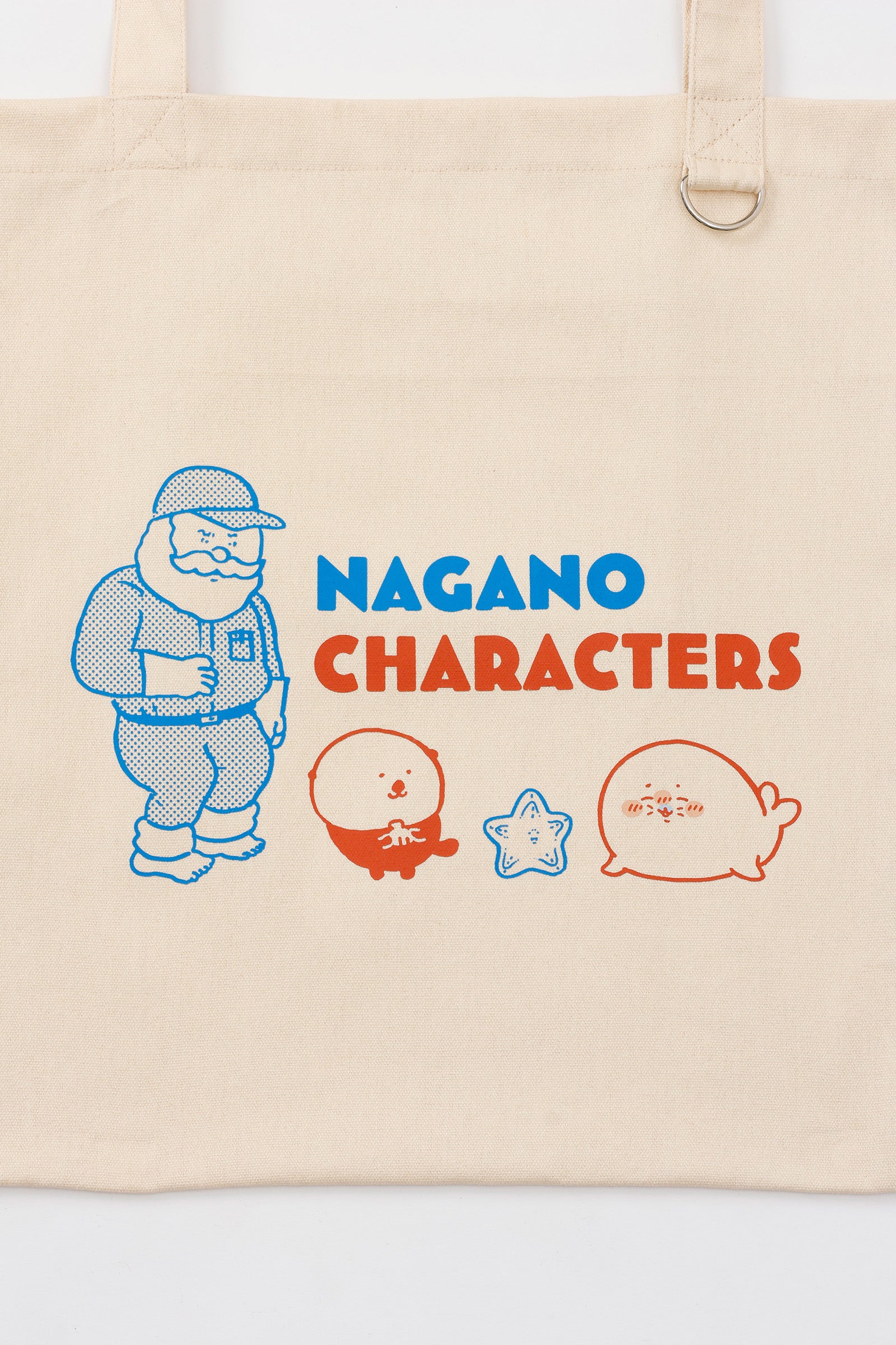 ナガノキャラクターズ トートバッグ アザラシたち ナチュラル