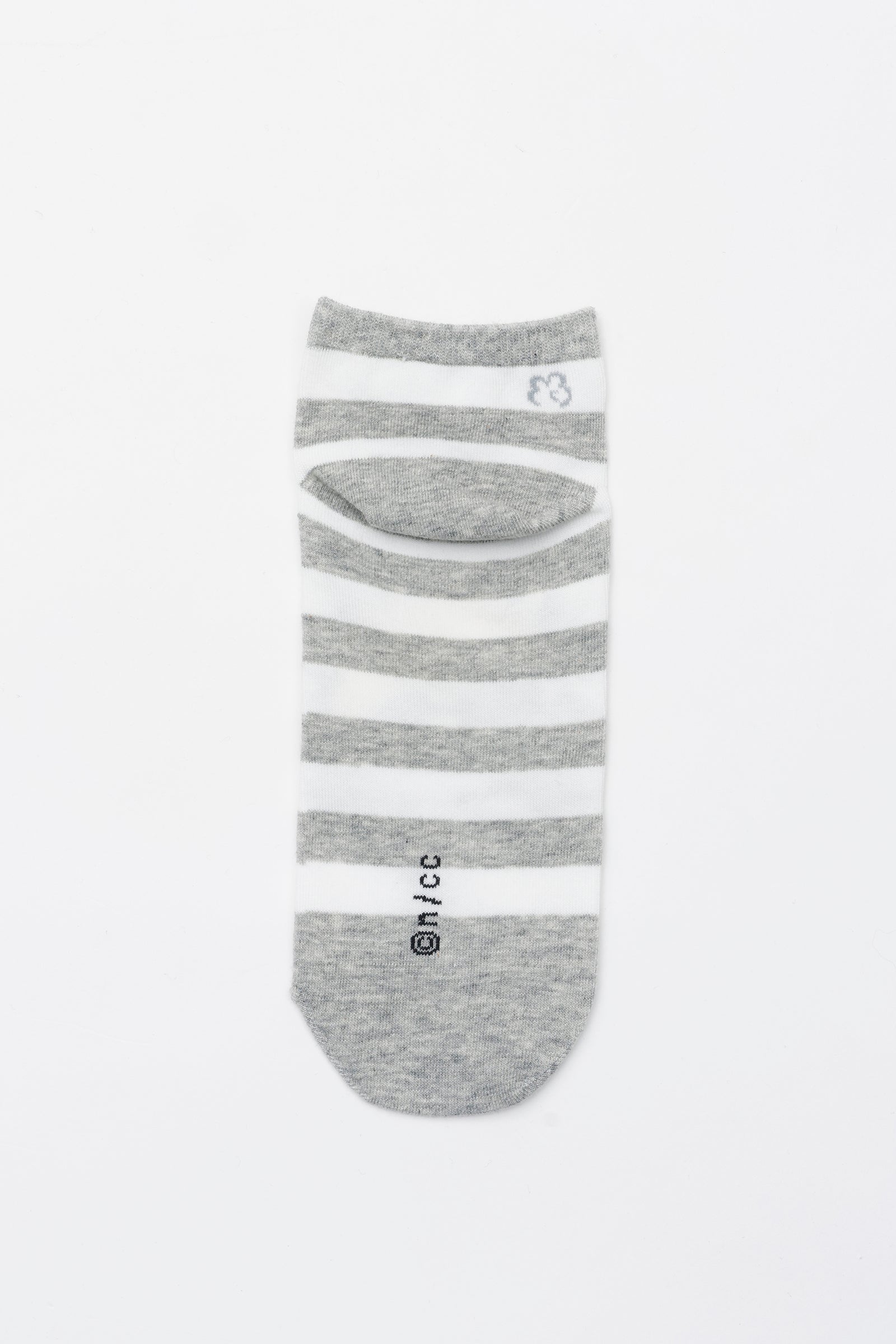 ちいかわ クルーソックス ラッコピース グレーボーダー 23~25cm