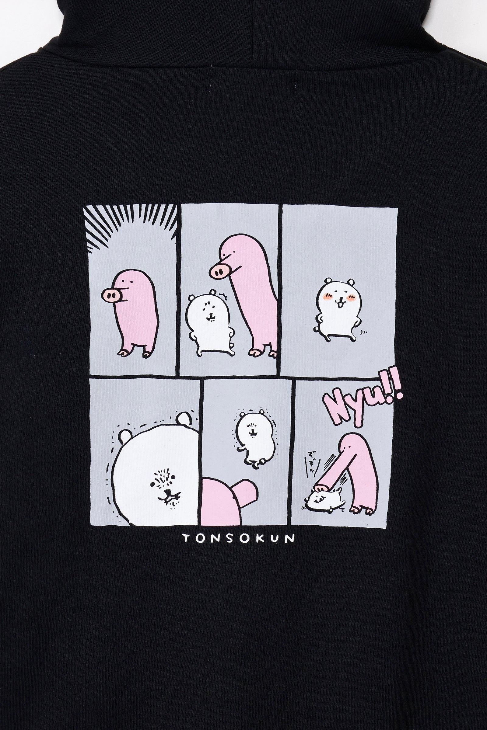 ナガノキャラクターズ ZIPパーカー TONSOKUN ブラック