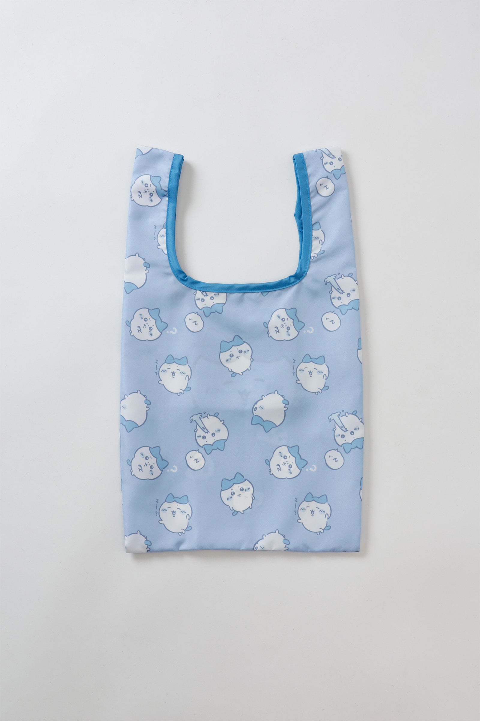 ちいかわ エコバッグ ハチワレ総柄 ブルー