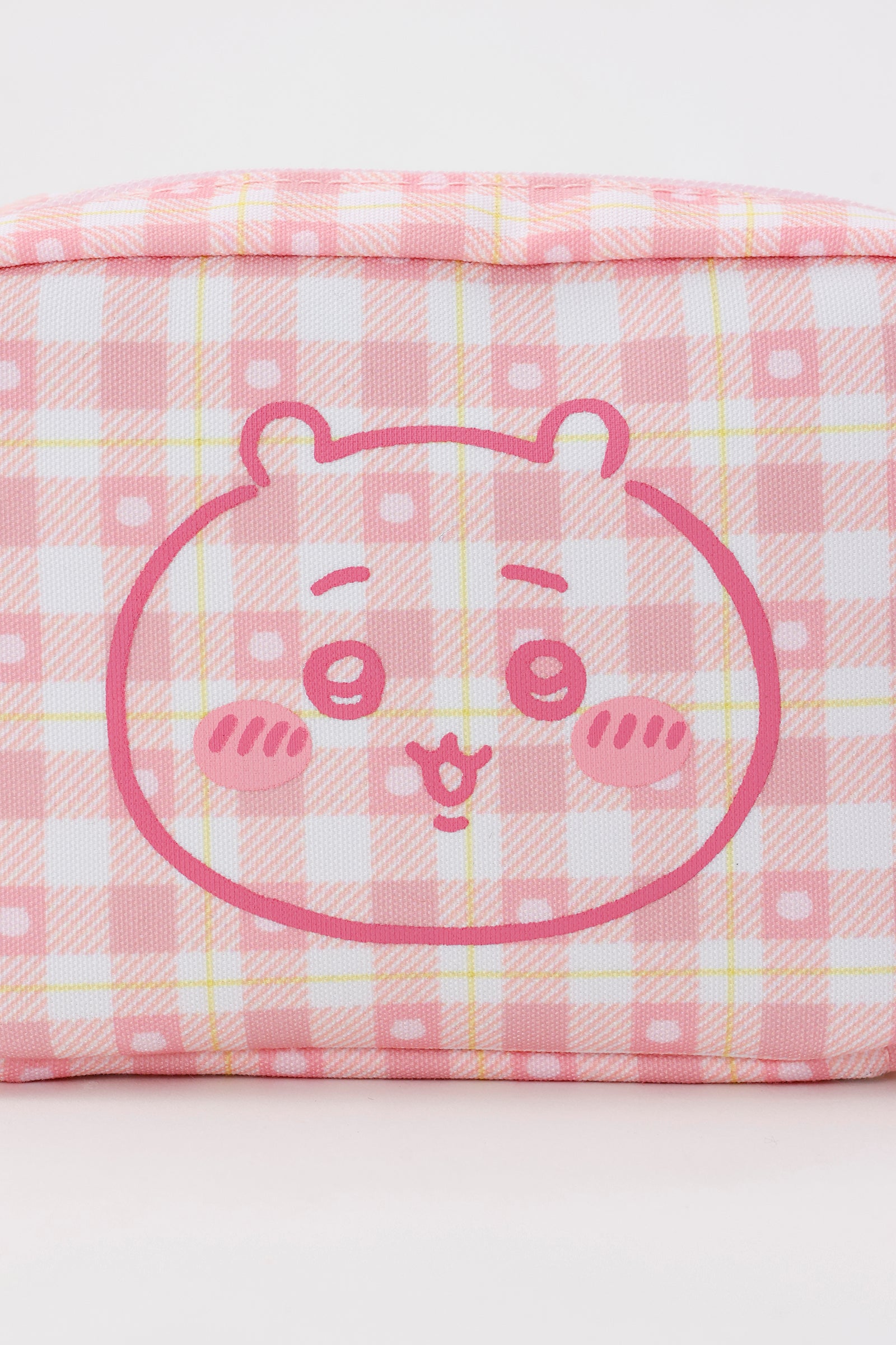 ちいかわ チェックシリーズ ポーチ ちいかわ ピンク