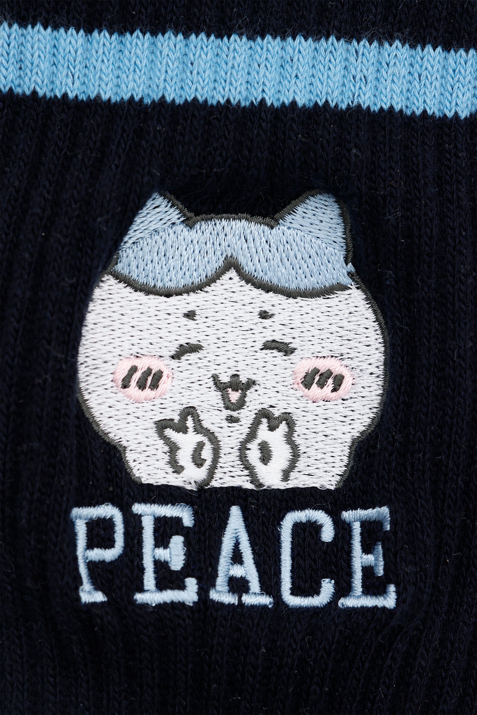 ちいかわ ソックス ピース ハチワレ ネイビー 23-25cm