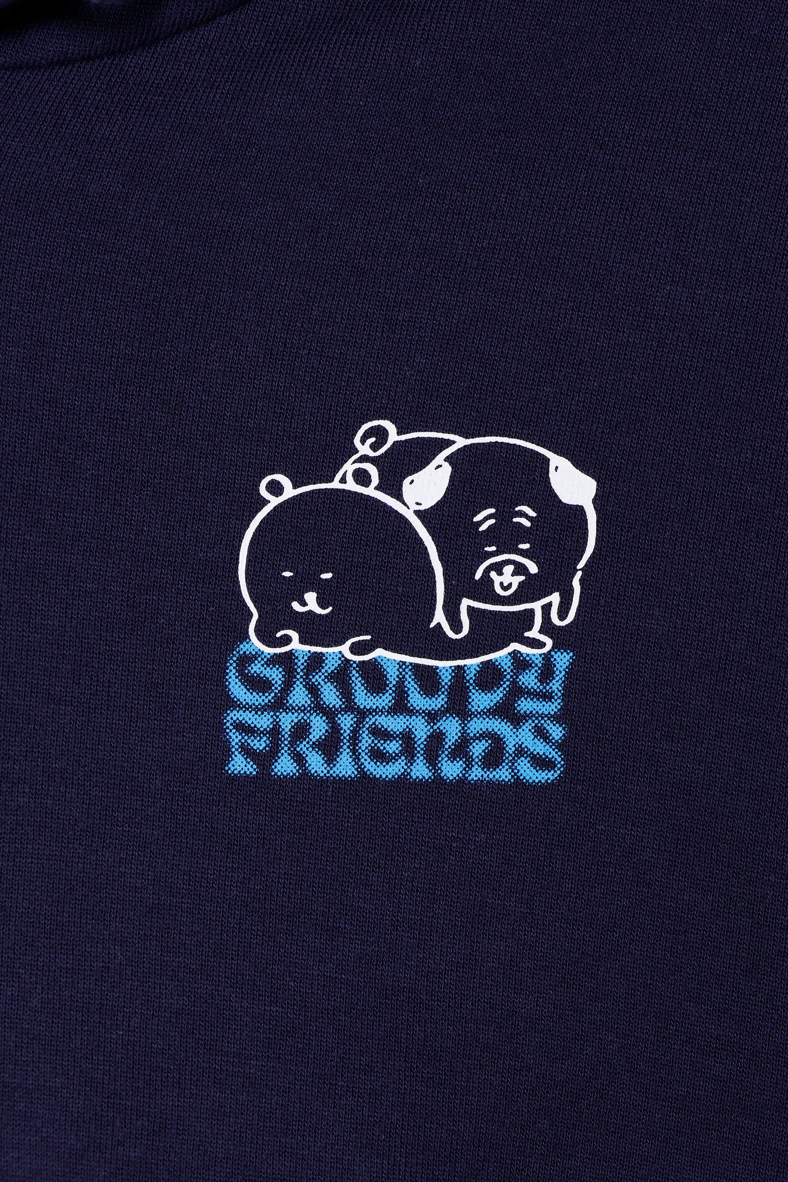ナガノキャラクターズ ZIPパーカー GROOVY FRIENDS ネイビー