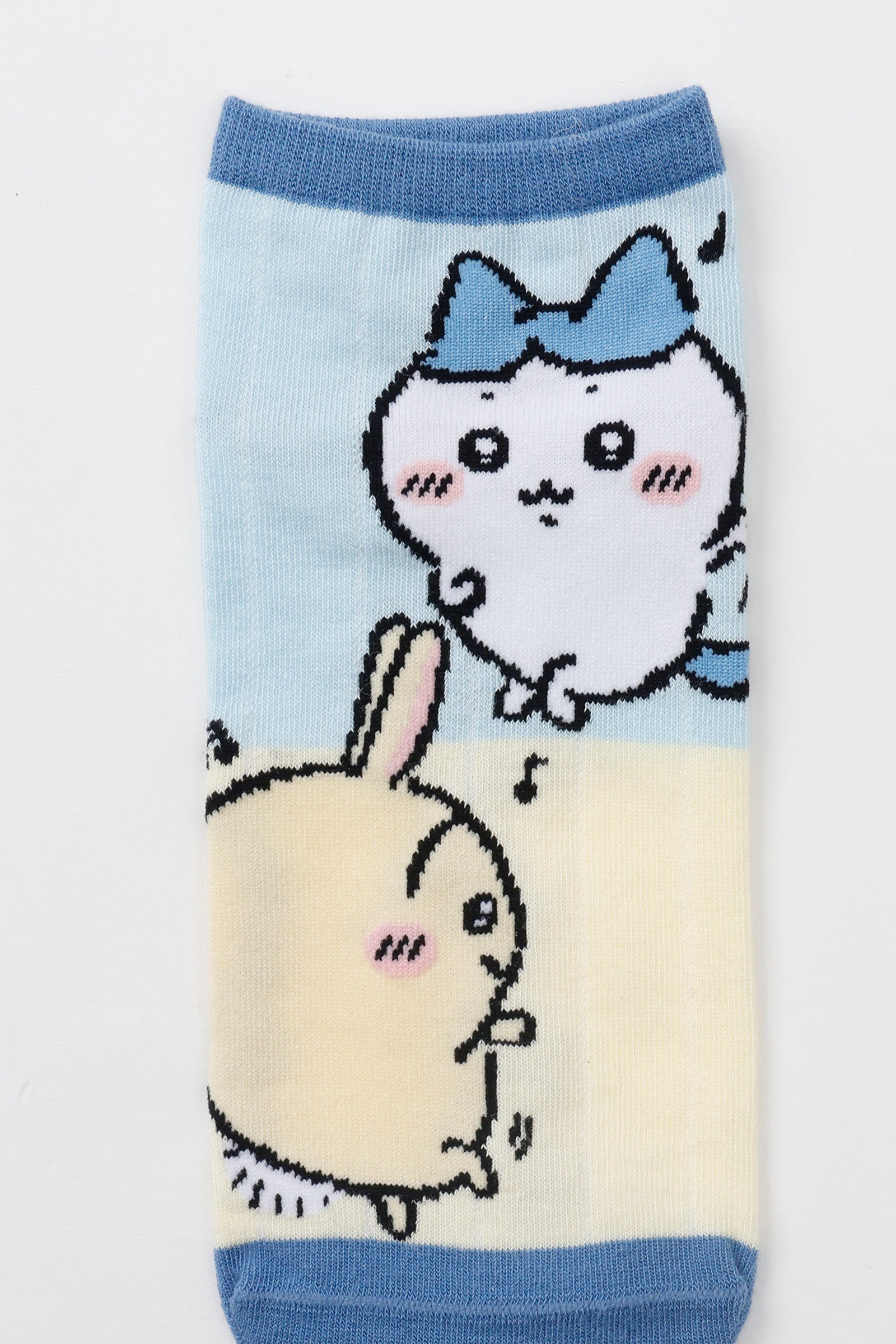 ちいかわ クルーソックス ハチワレとうさぎ サックス