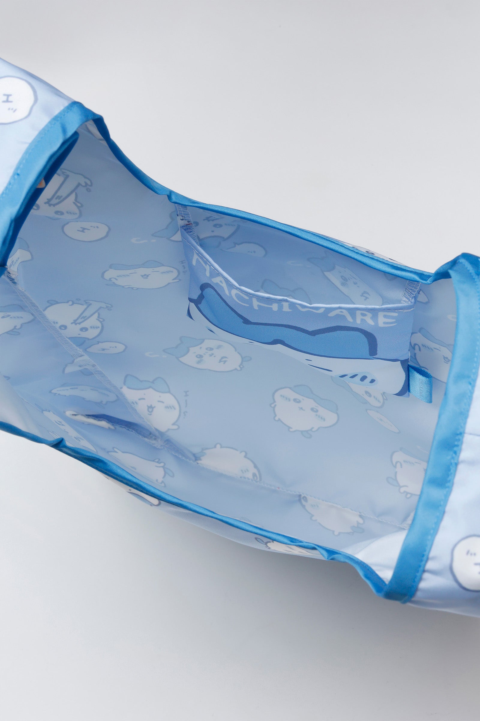 ちいかわ エコバッグ ハチワレ総柄 ブルー