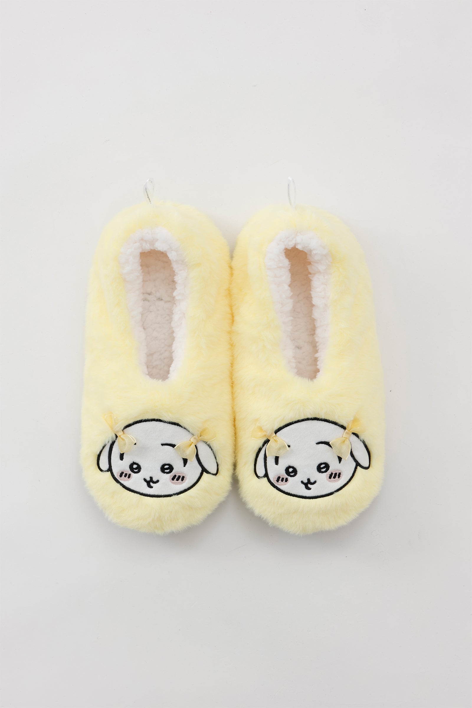 ちいかわ ルームシューズ うさぎリボン イエロー
