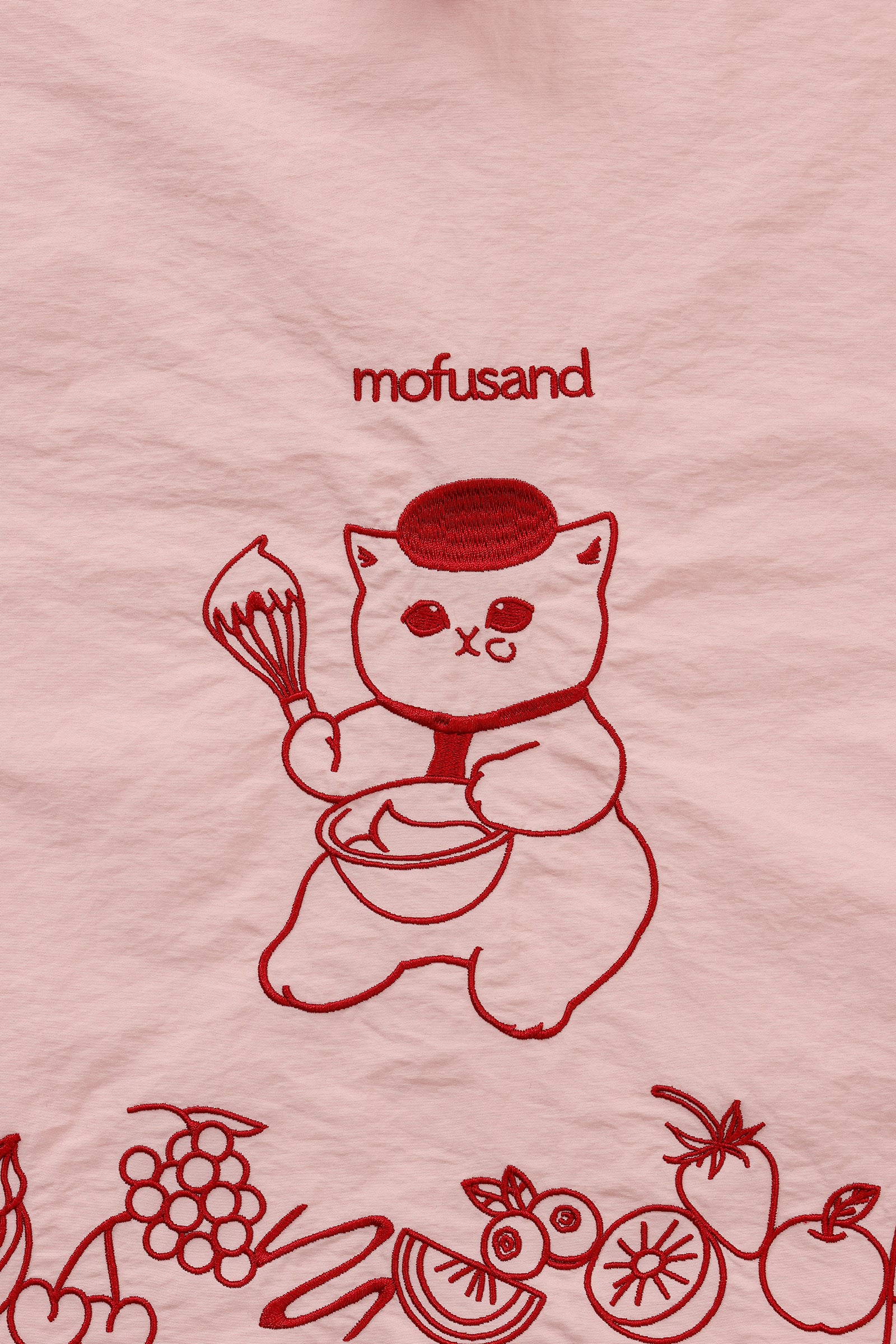 【Black Friday対象商品】mofusand 刺繍トートバッグ スイーツにゃん ピンク