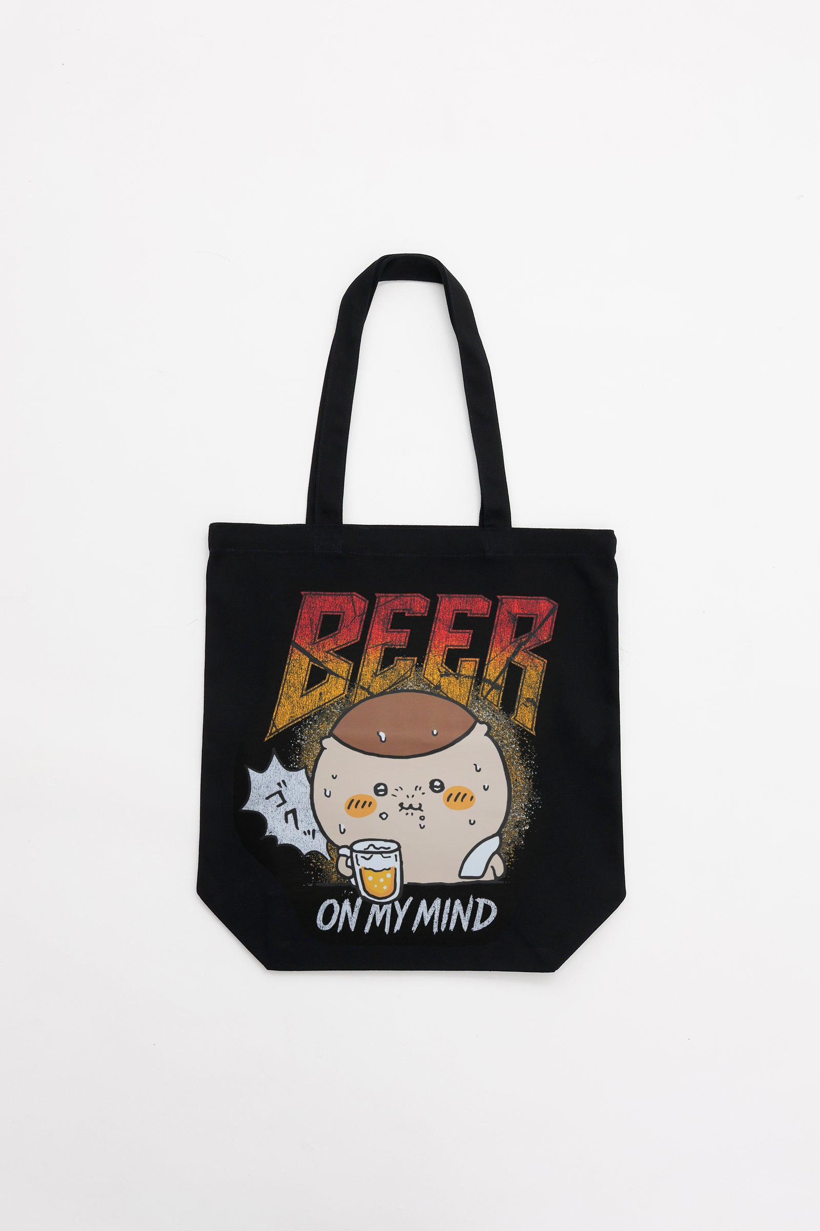 ちいかわ トートバッグ 飲酒くりまんじゅう ブラック