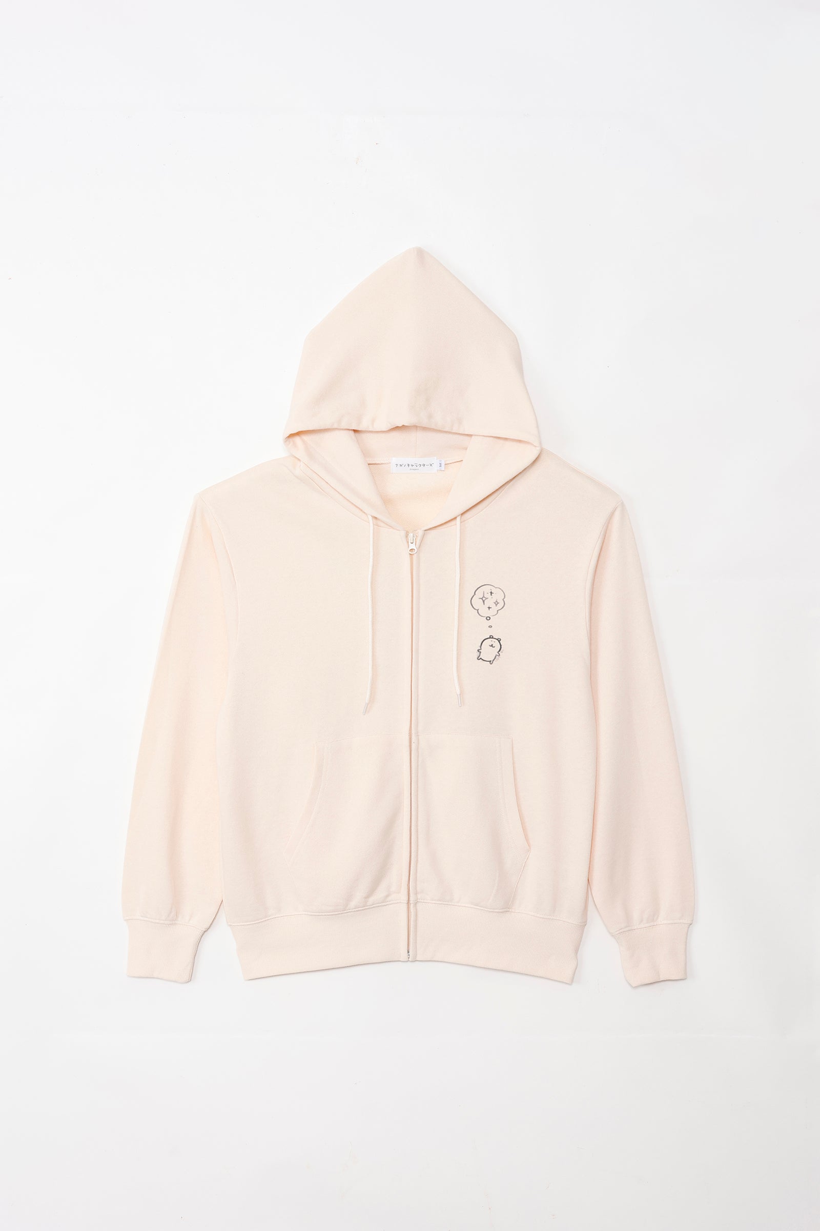 ナガノキャラクターズ ZIPパーカー ホテルの飼い犬? クリーム