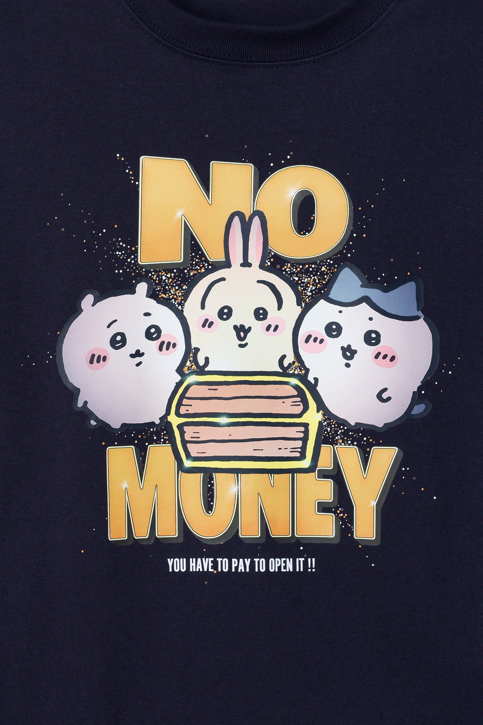 ちいかわ Tシャツ お金もうないよっ ネイビー