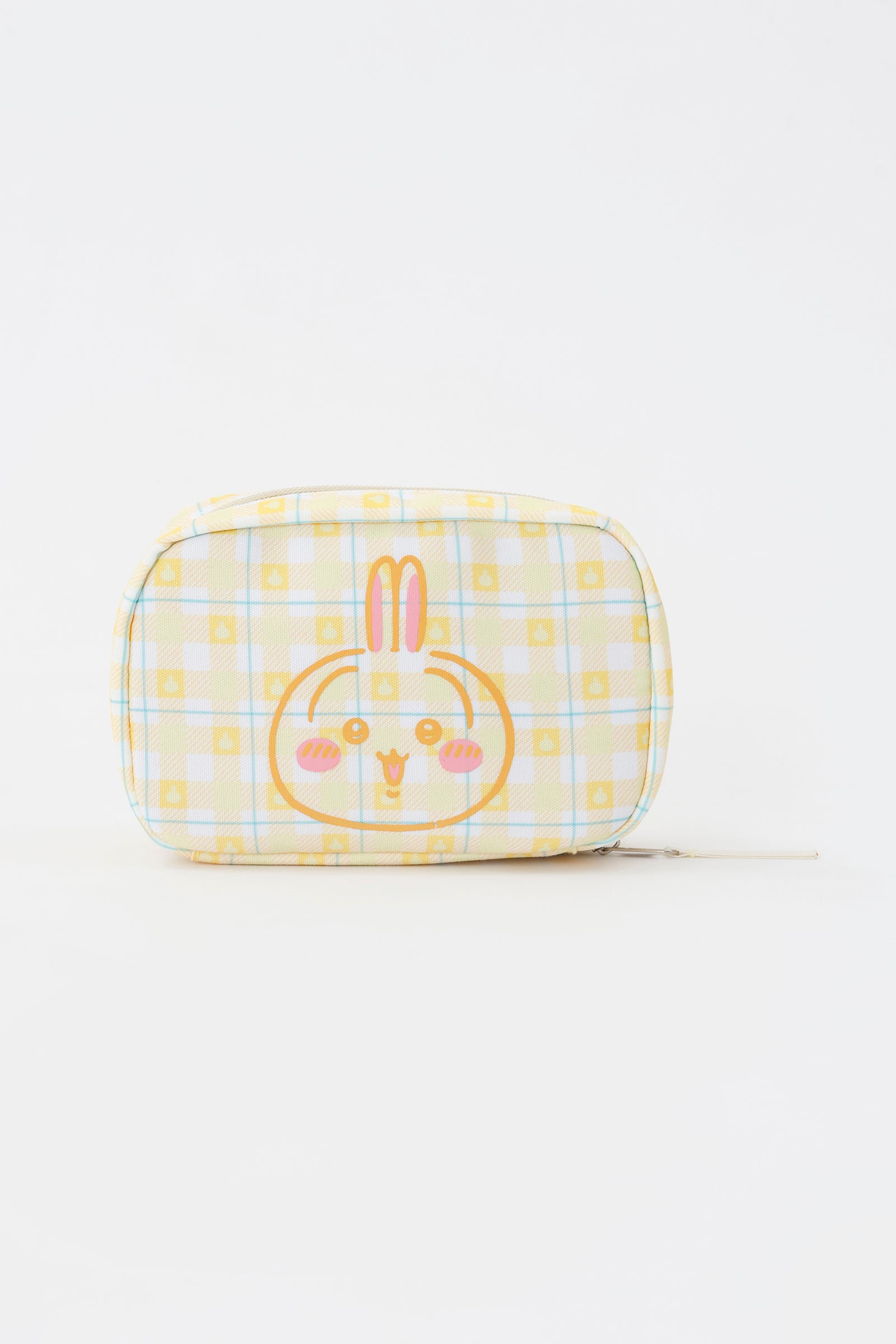 ちいかわ チェックシリーズ ポーチ うさぎ イエロー
