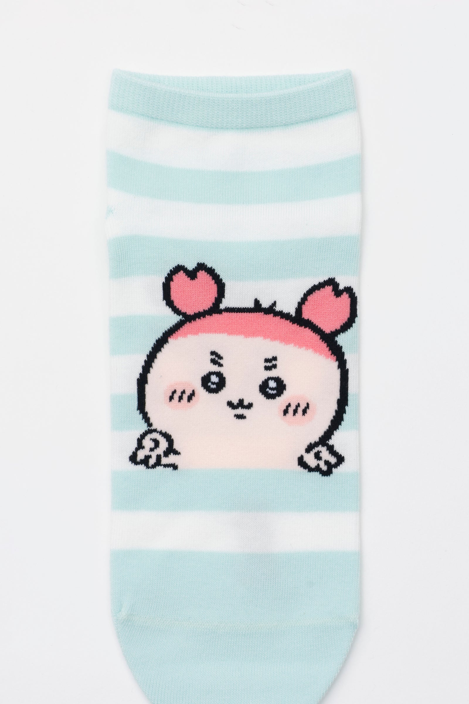 ちいかわ クルーソックス 古本屋ピース サックスボーダー 23~25cm