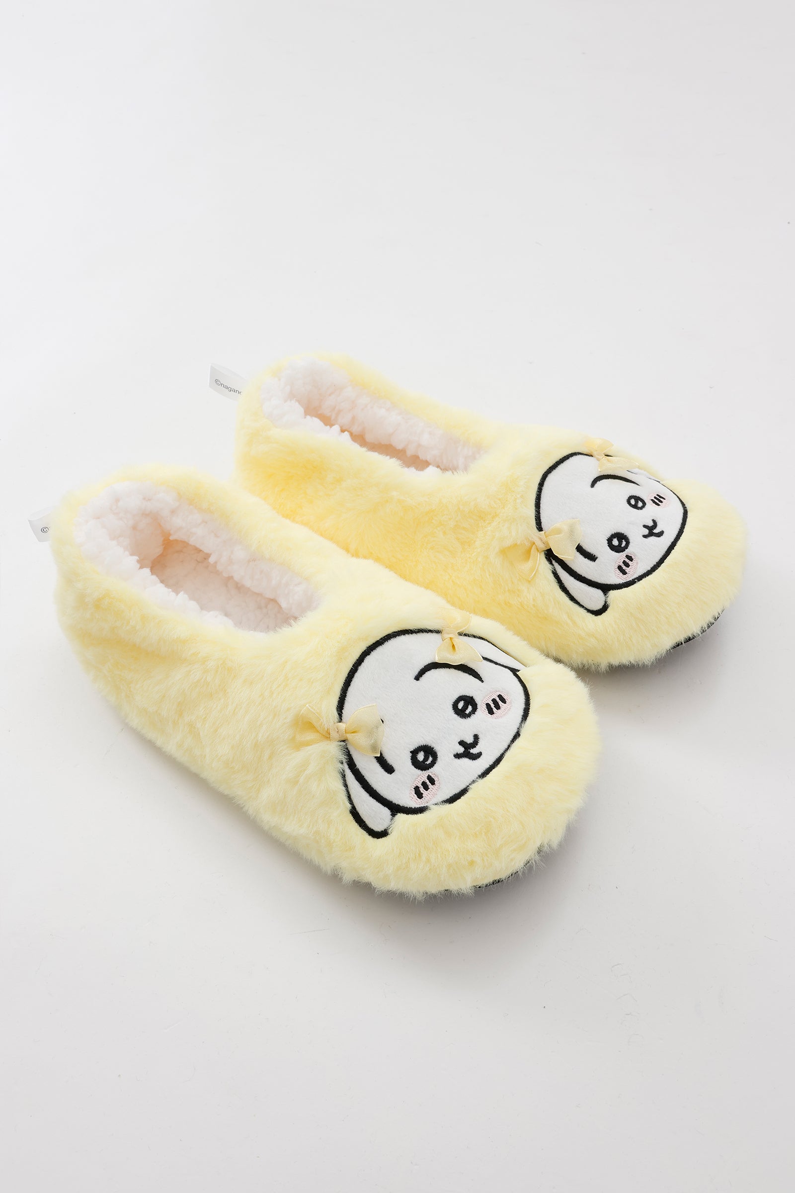 ちいかわ ルームシューズ うさぎリボン イエロー