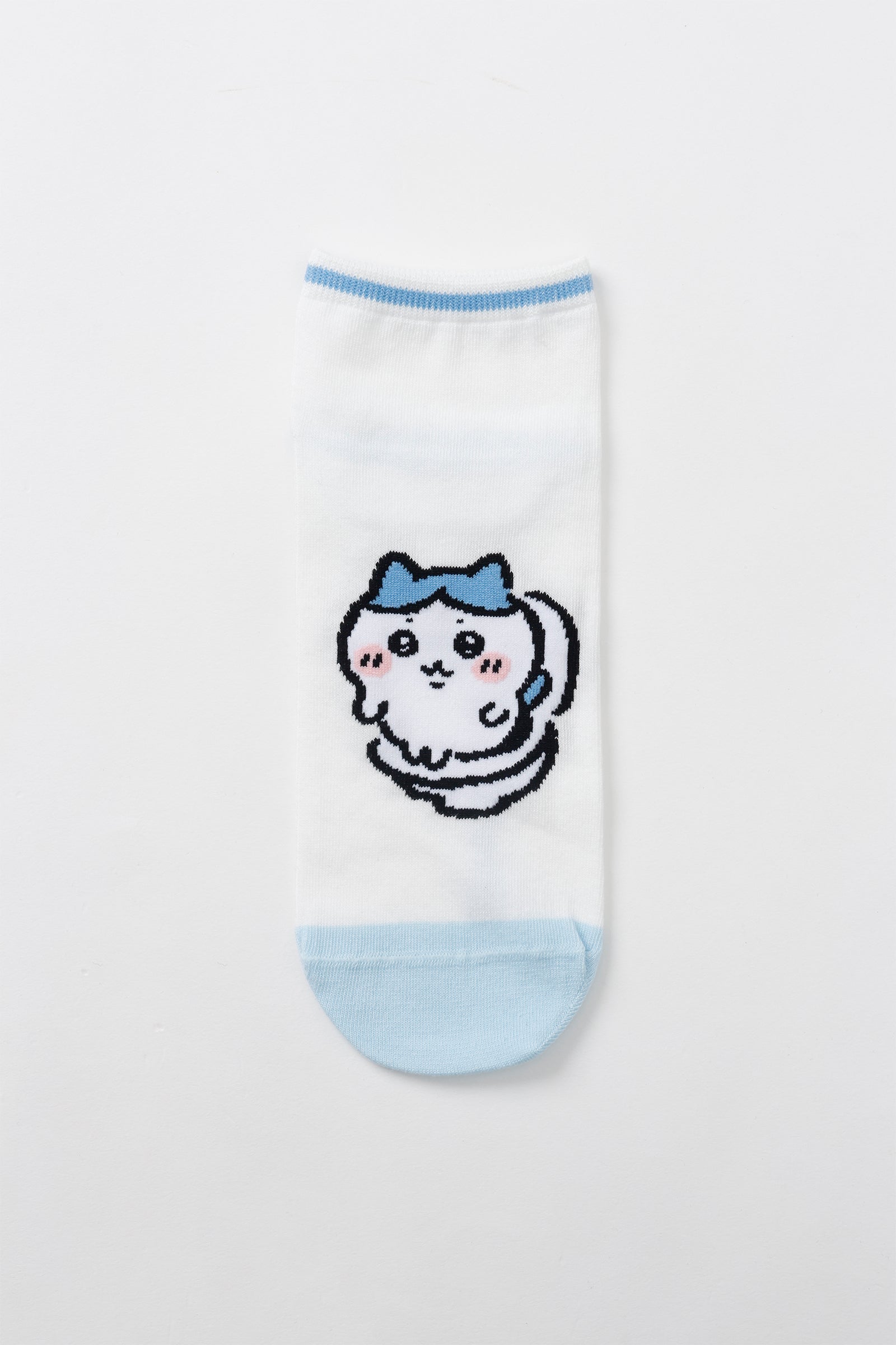 ちいかわ クルーソックス ハチワレトイレ サックス