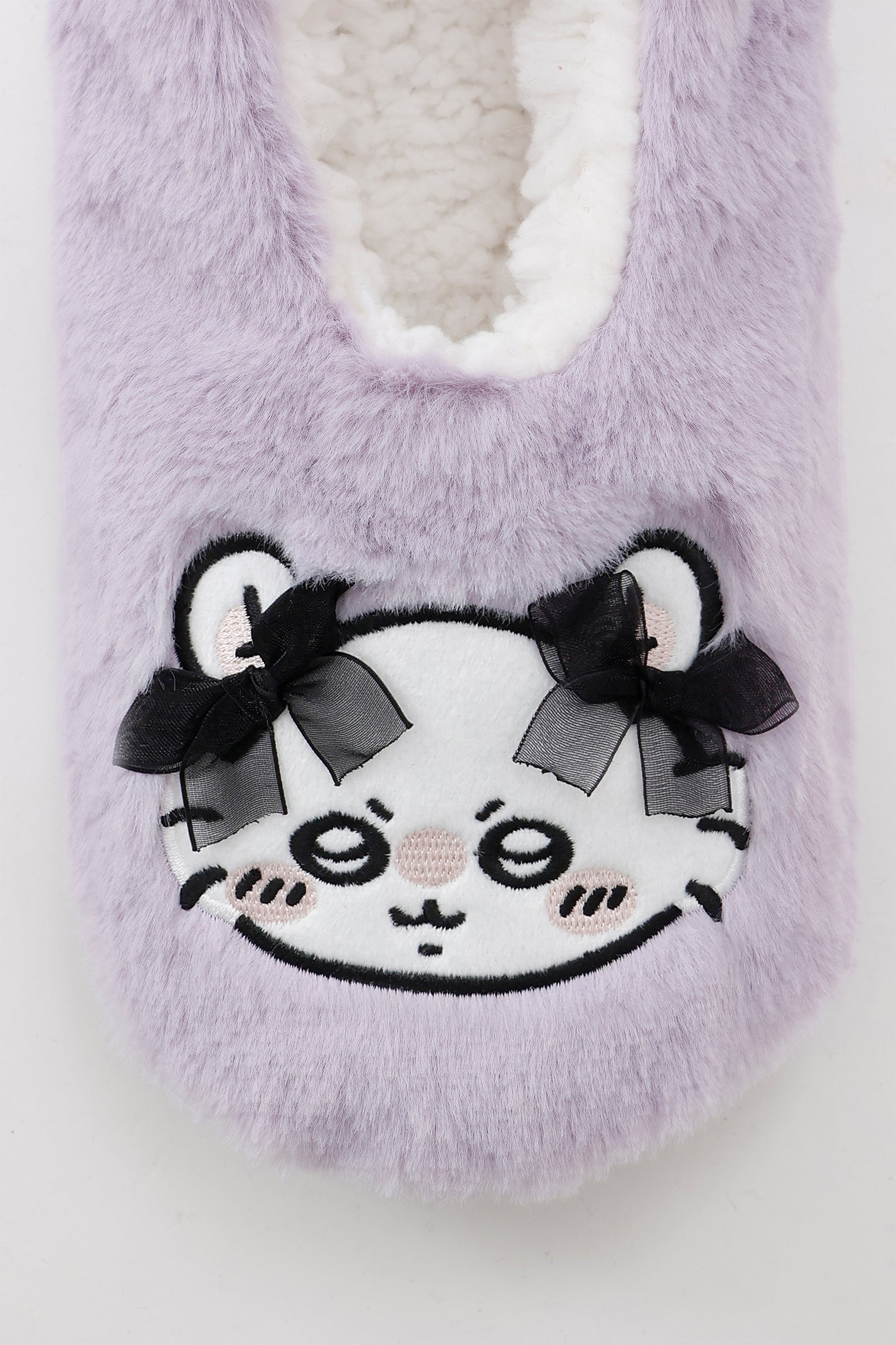 ちいかわ ルームシューズ モモンガリボン パープル