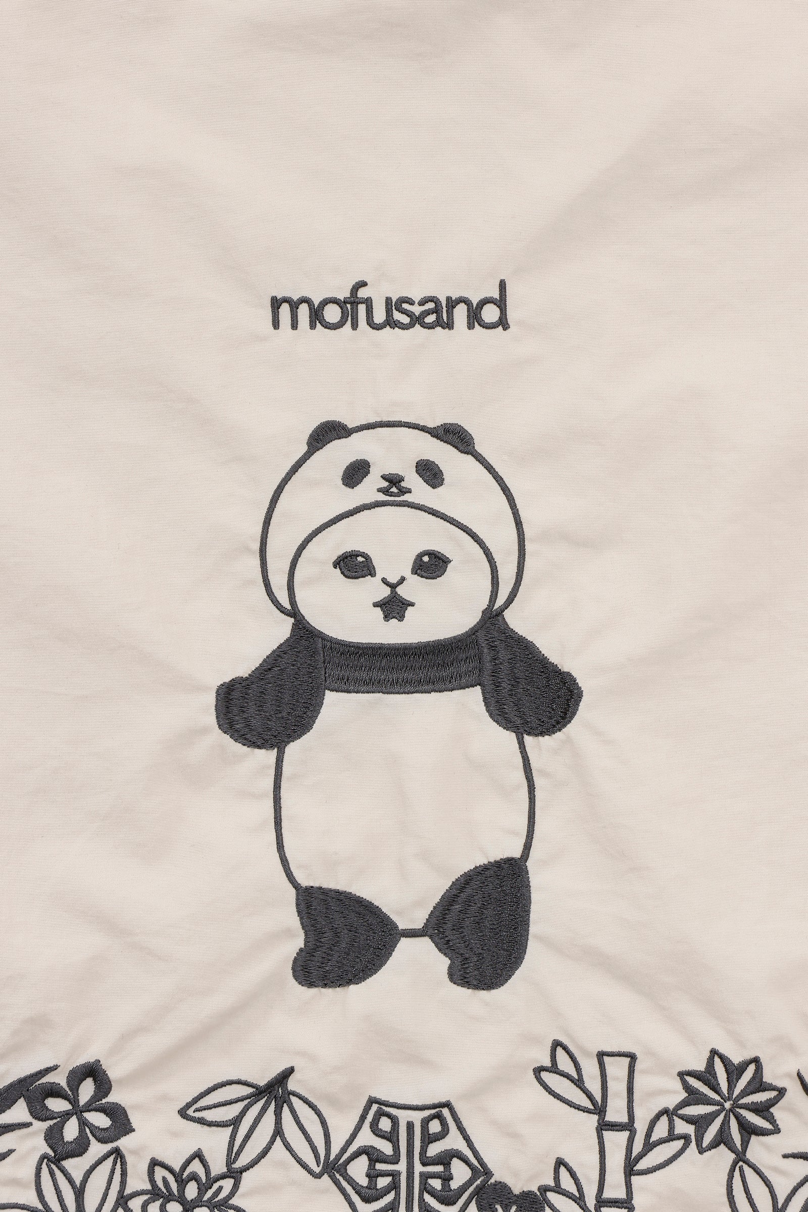 mofusand 刺繍トートバッグ パンダにゃん ホワイト