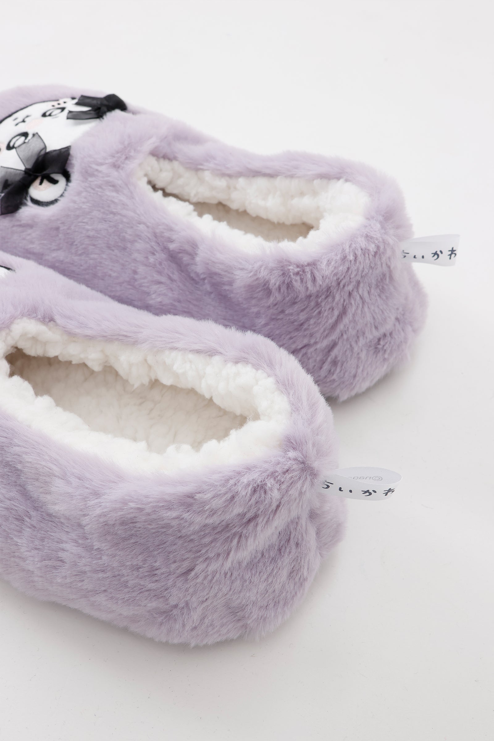 ちいかわ ルームシューズ モモンガリボン パープル