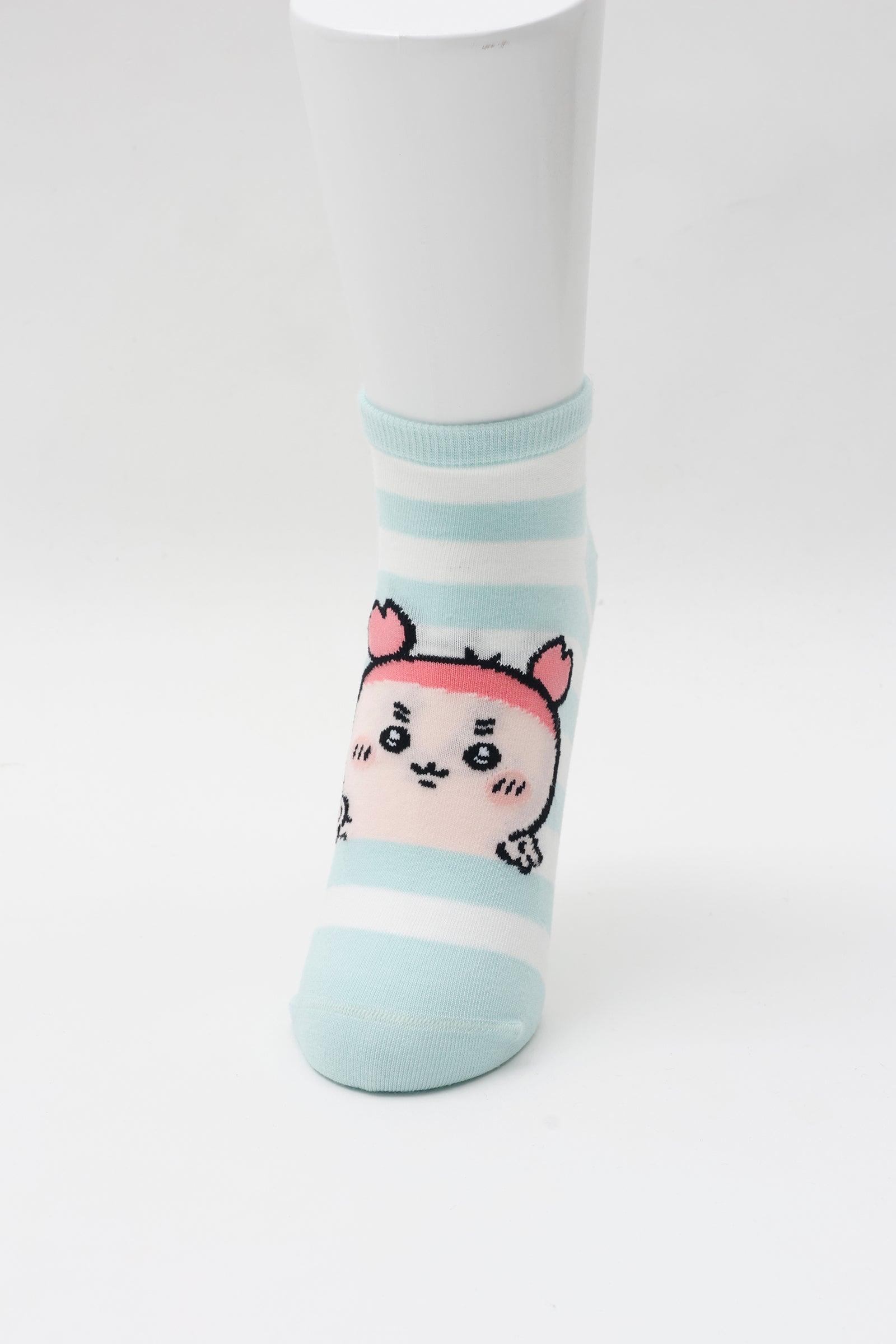 ちいかわ クルーソックス 古本屋ピース サックスボーダー 23~25cm