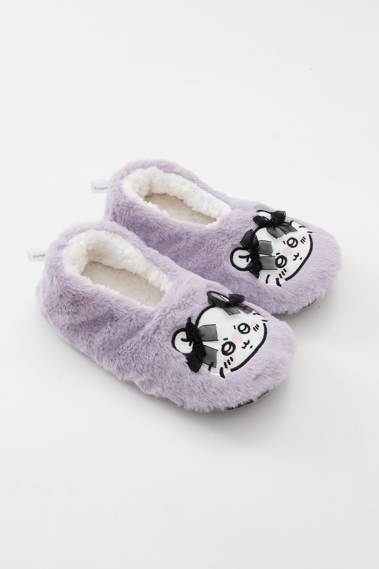 ちいかわ ルームシューズ モモンガリボン パープル