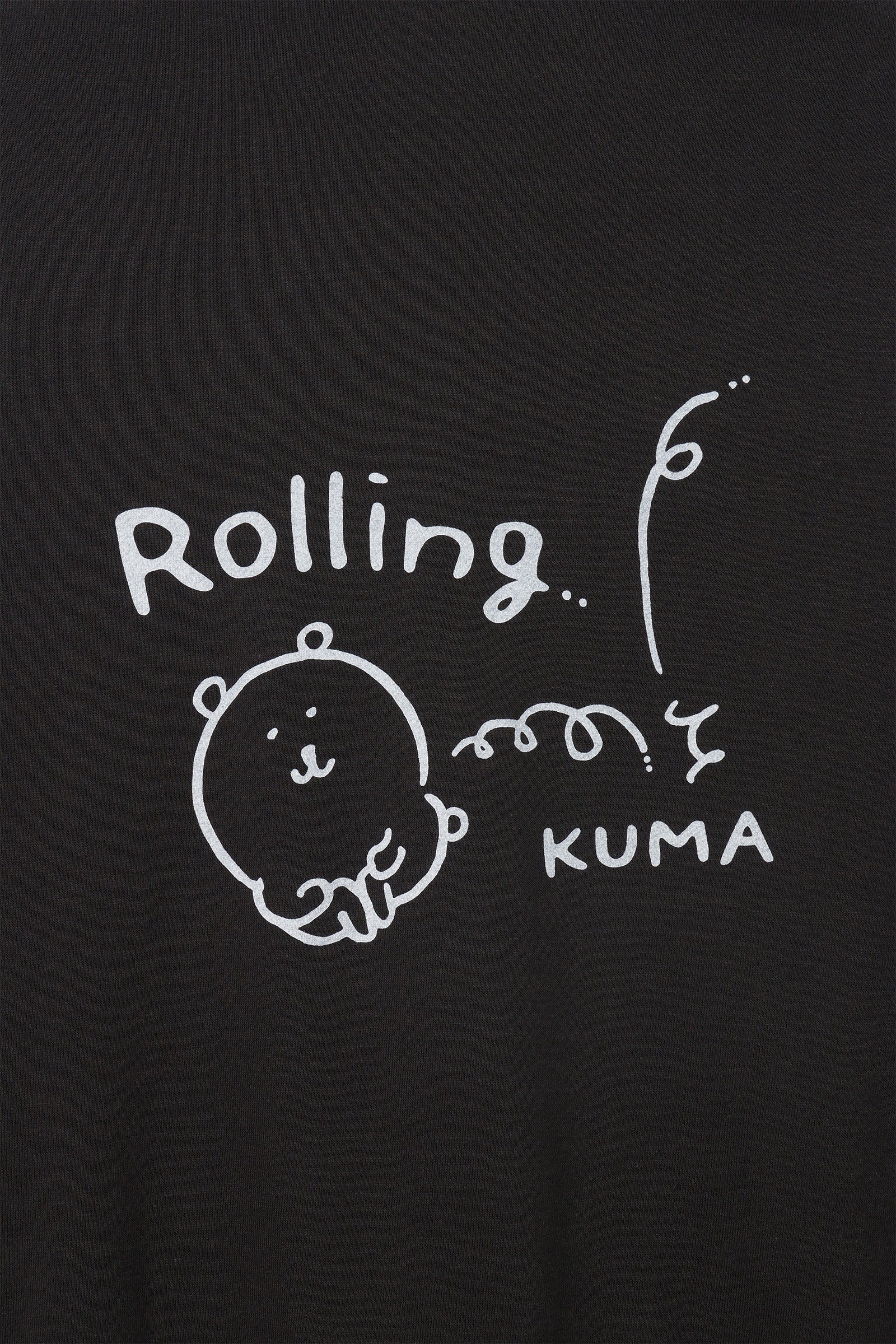 ナガノキャラクターズ ZIPパーカー ローリングくま スミ