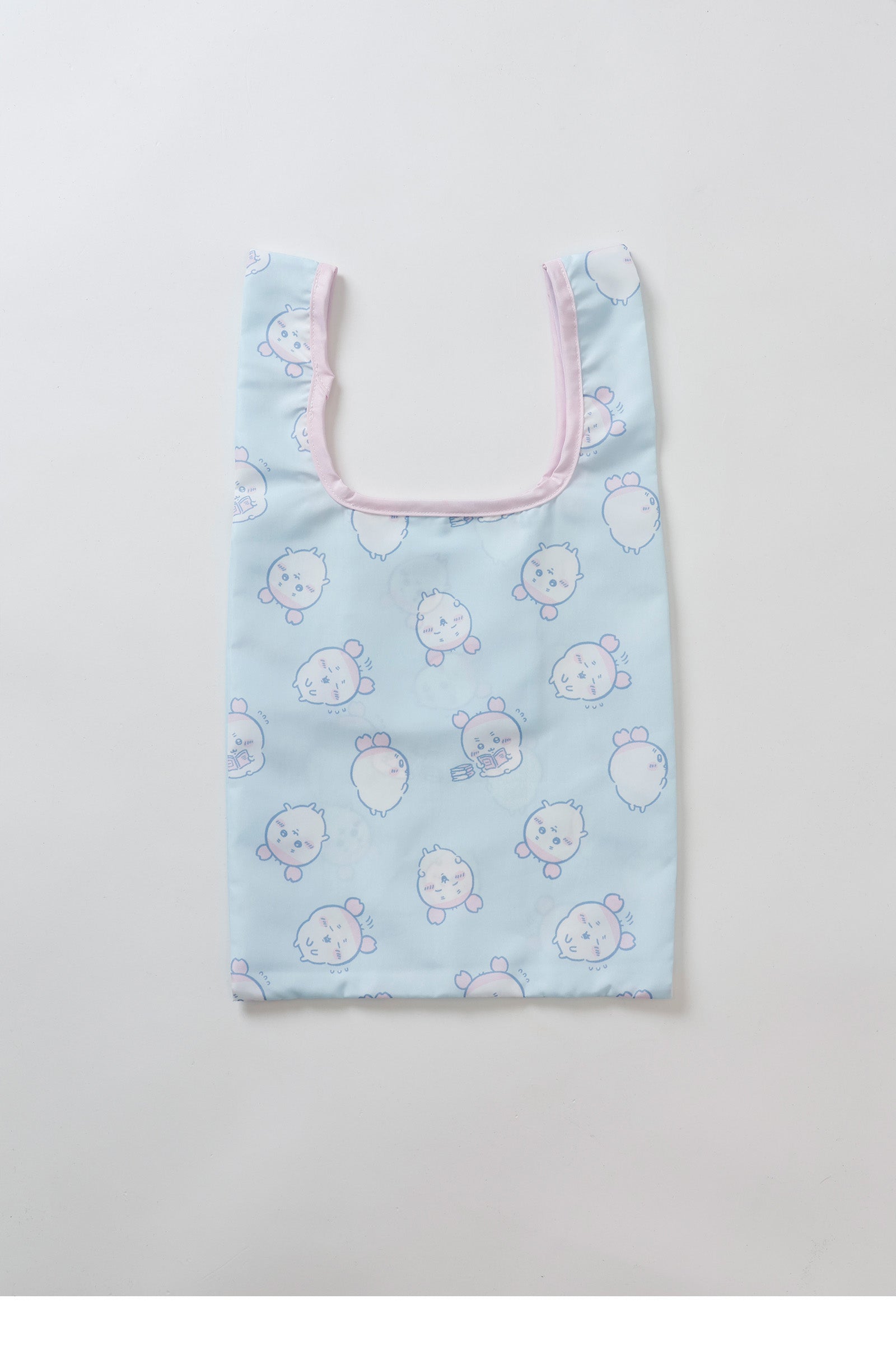 ちいかわ エコバッグ 古本屋総柄 ペールブルー