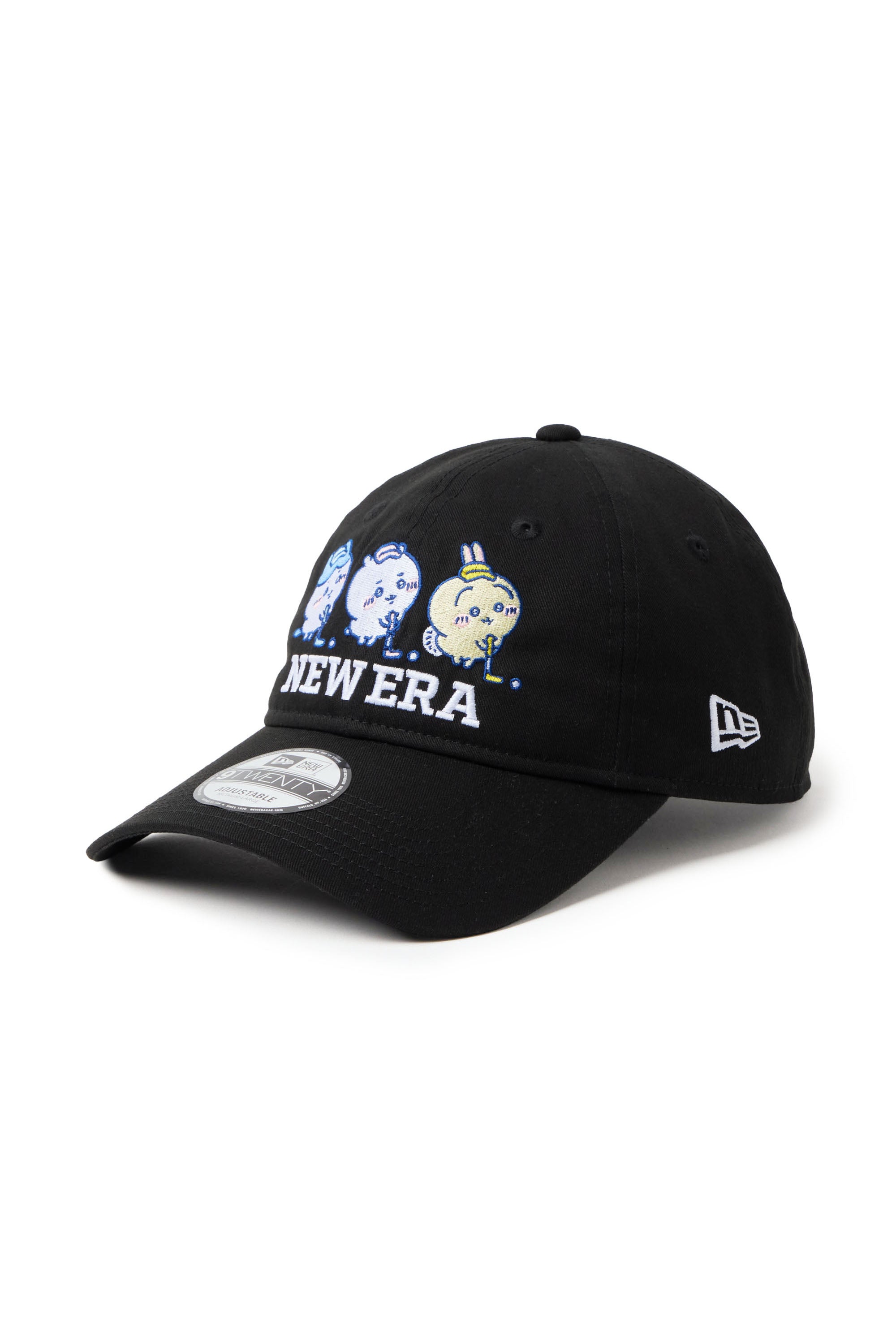 9TWENTY ロングバイザー ちいかわ / ちいかわ・ハチワレ・うさぎ ブラック | ゴルフ