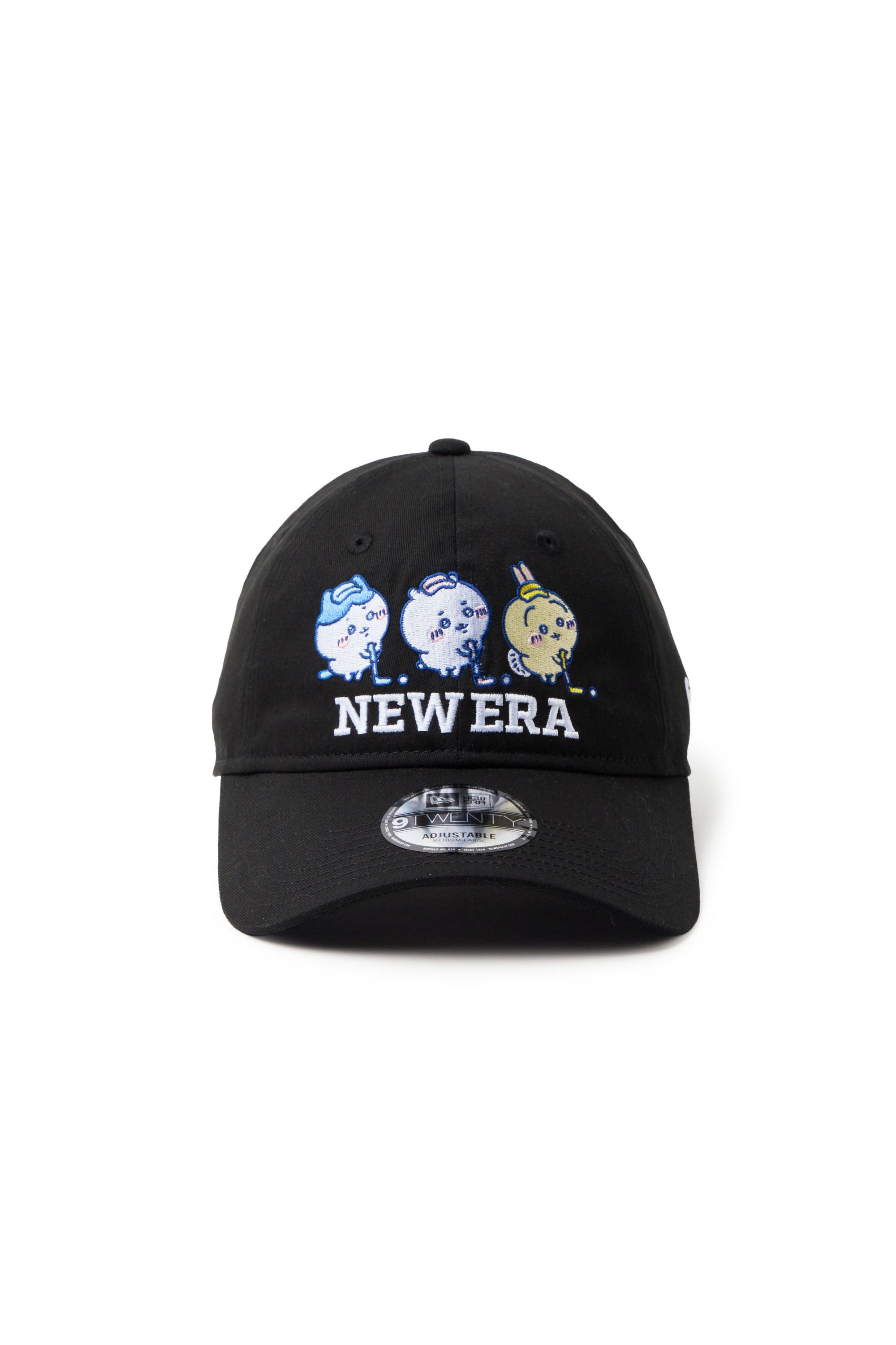 9TWENTY ロングバイザー ちいかわ / ちいかわ・ハチワレ・うさぎ ブラック | ゴルフ