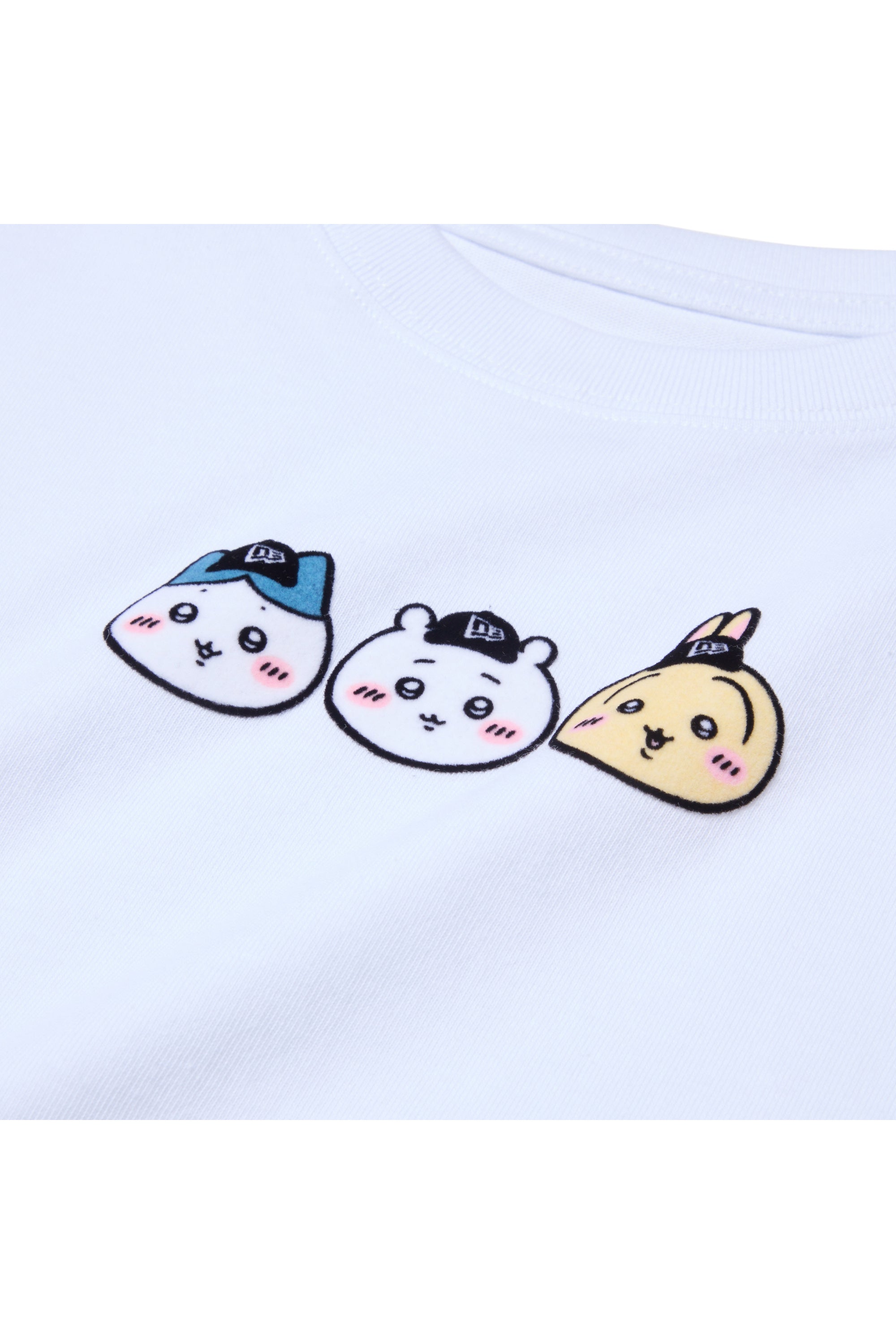 キッズ Youth 半袖 コットン Tシャツ ちいかわ / ちいかわ・ハチワレ・うさぎ ホワイト