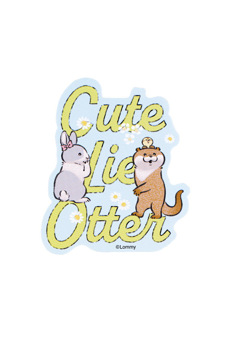 可愛い嘘のカワウソ スマホに貼れるサイズのステッカー(出会い)