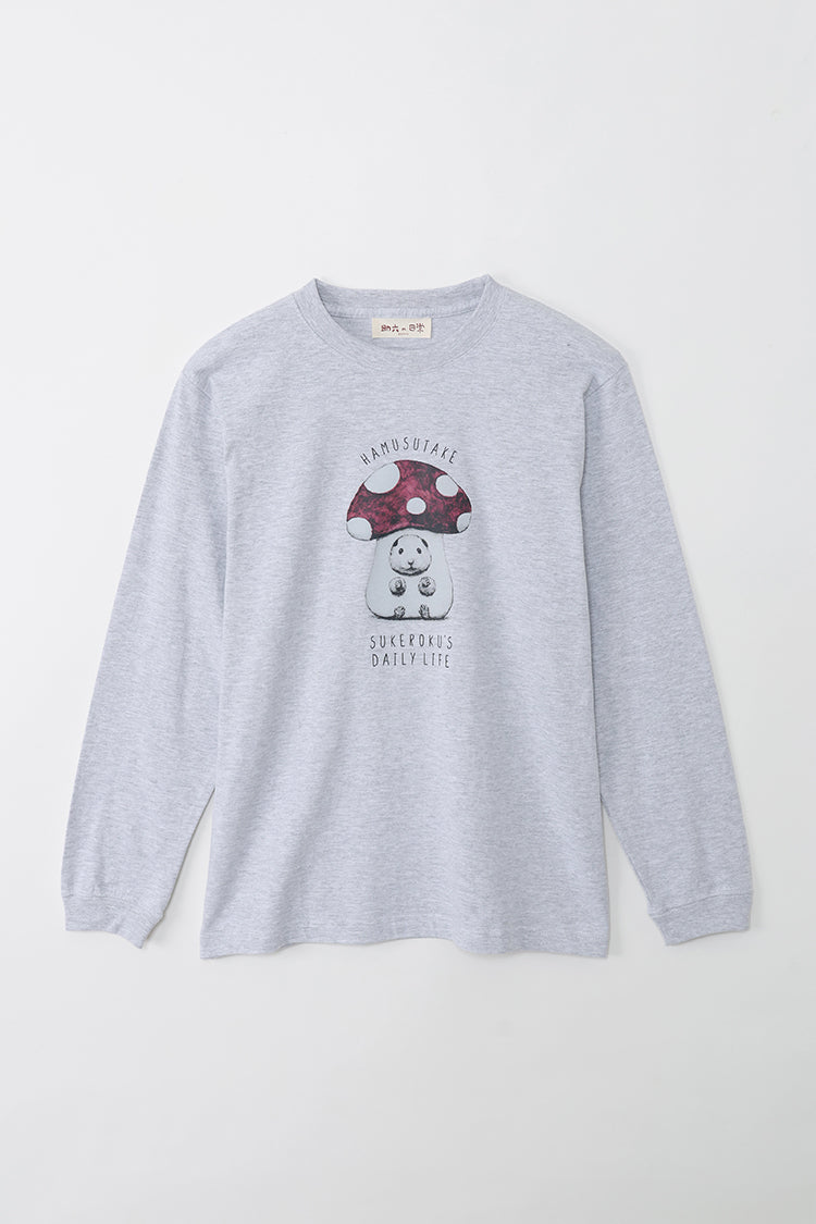 助六の日常 ロンT HAMUSUTAKE アッシュ