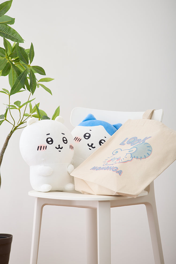 ちいかわ トートバッグ レトロ印刷風 モモンガ ナチュラル