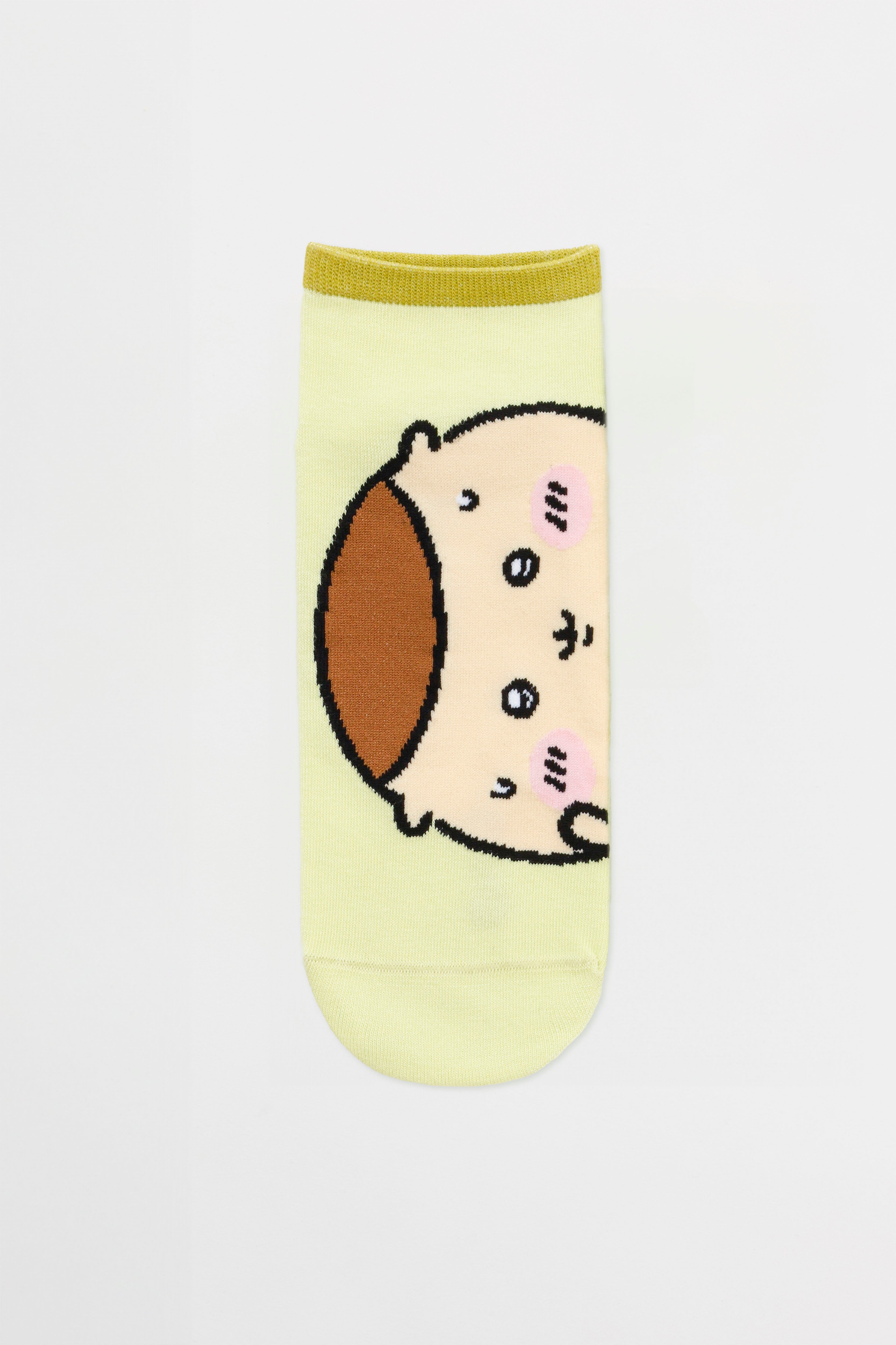 ちいかわ クルーソックス くりまんじゅうアップ ライトグリーン 23~25cm