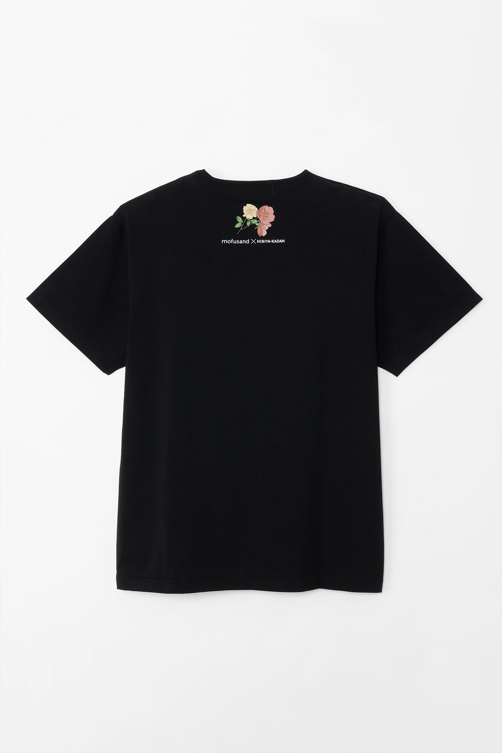 mofusand×日比谷花壇 Tシャツ レイフローラ ブラック