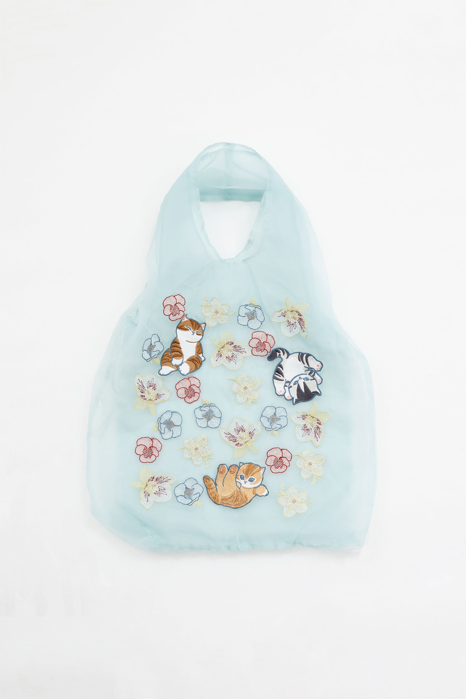 mofusand×日比谷花壇 チュールバッグ ウィンターオリジン ミント