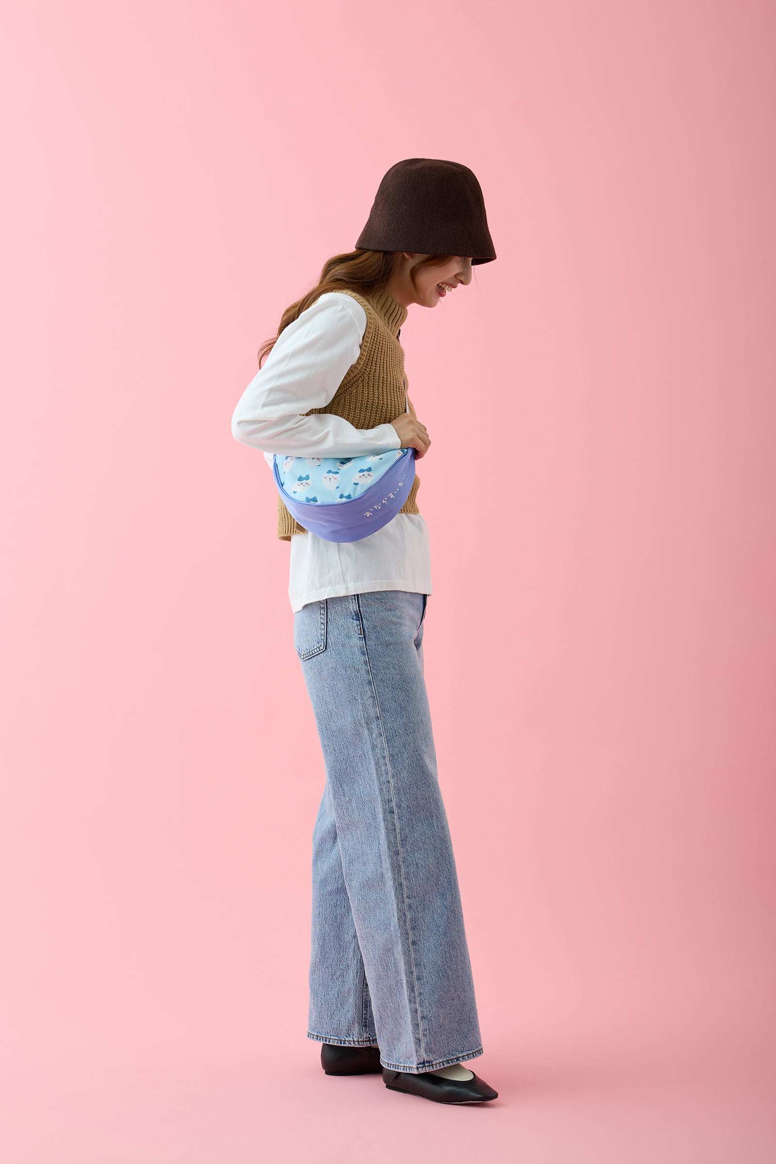 ちいかわ ショルダーバッグ ハチワレ ブルー