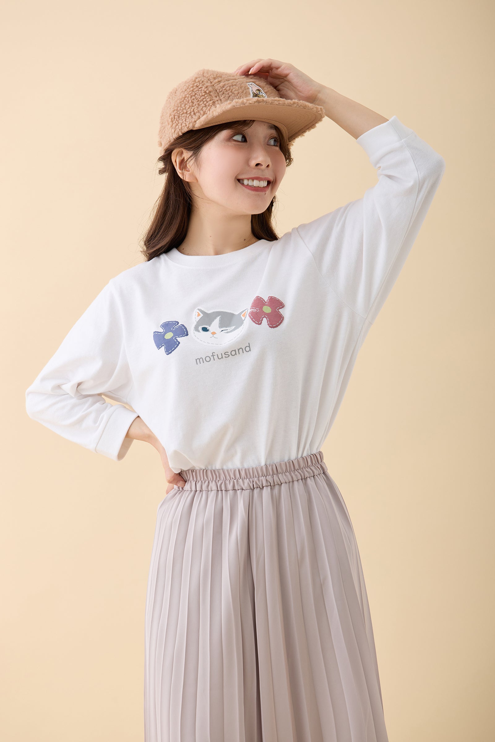 【Black Friday対象商品】mofusand もこもこCAP にゃんパンツうさぎ ピンク