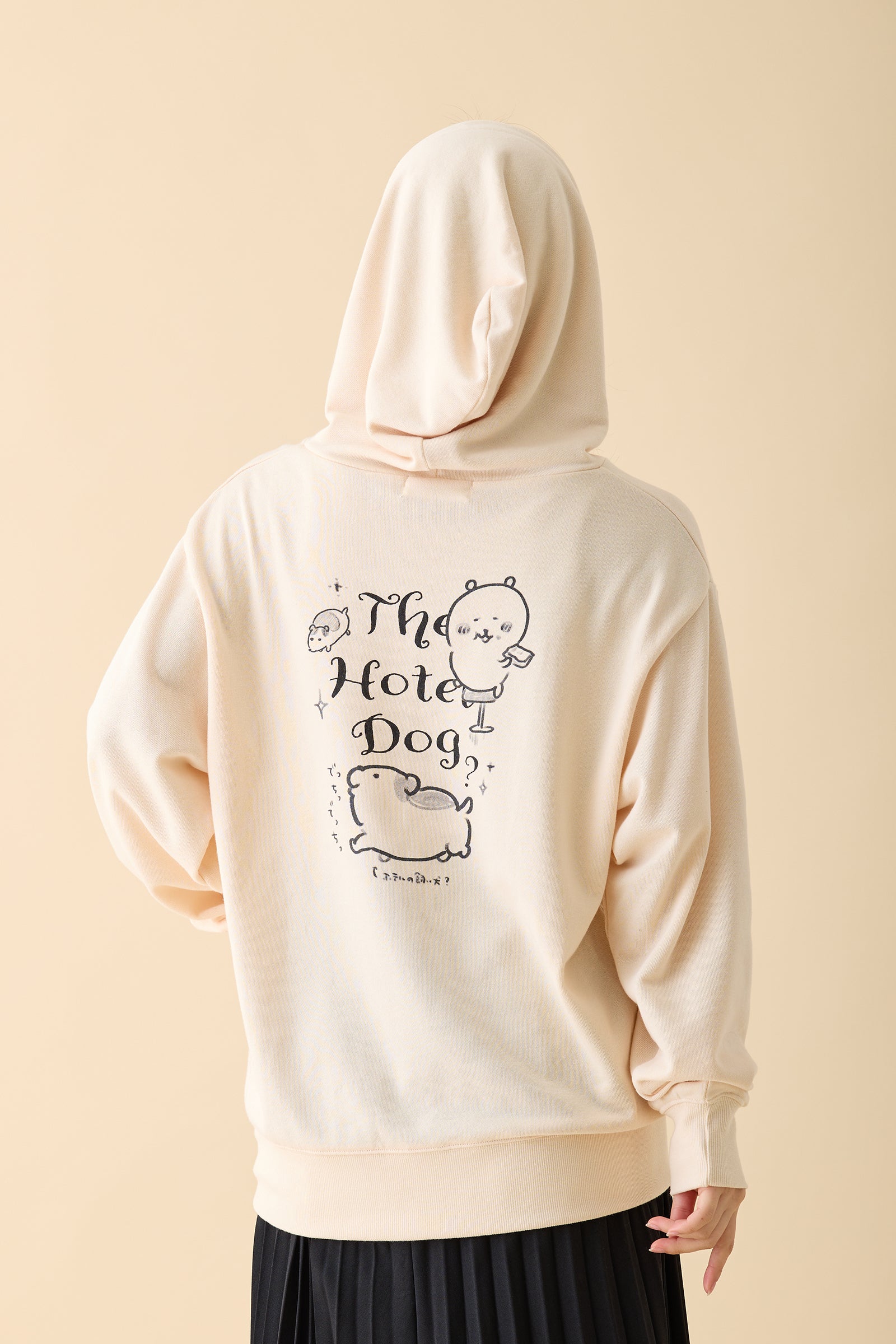 ナガノキャラクターズ ZIPパーカー ホテルの飼い犬? クリーム