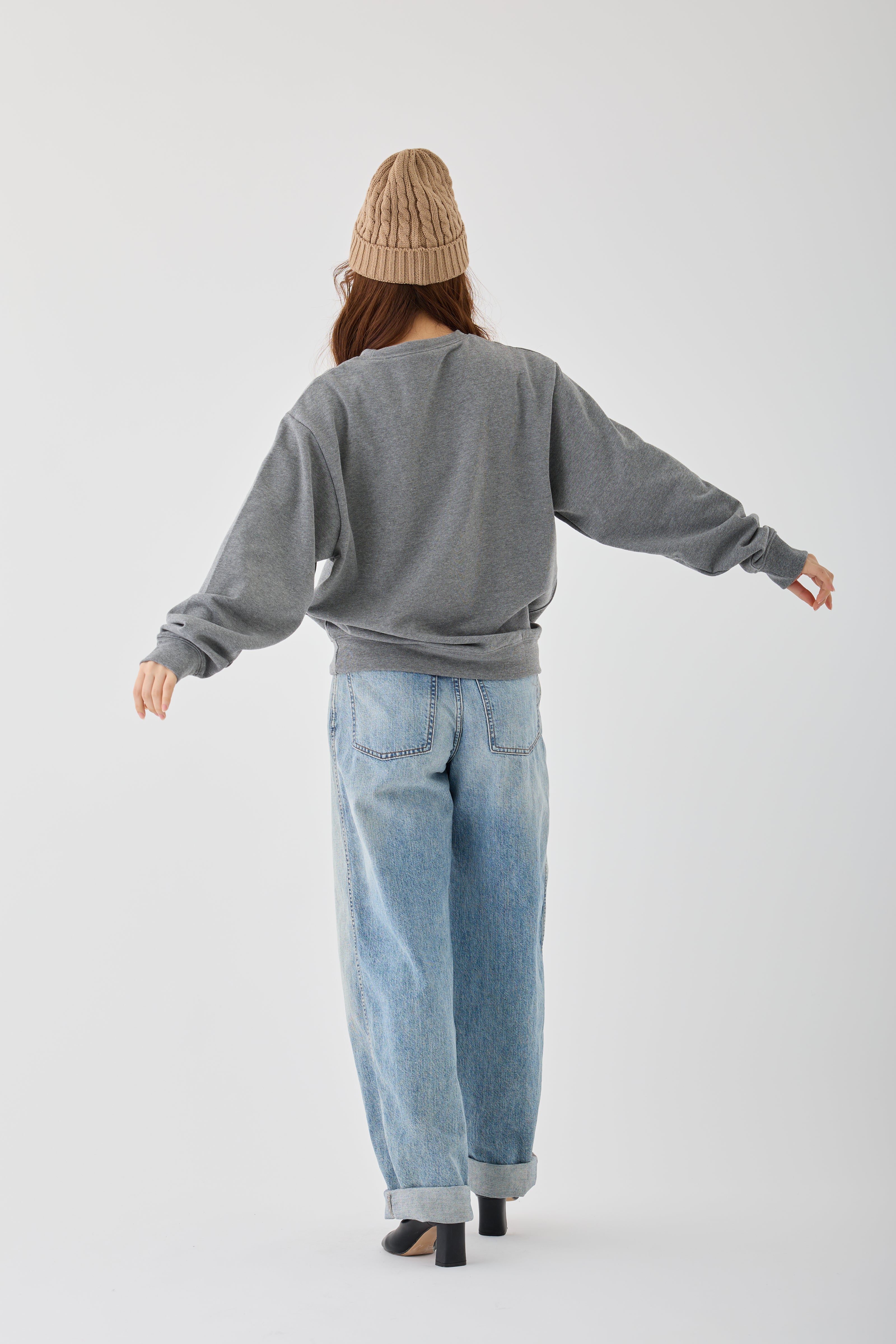 【Black Friday対象商品】mofusand レトロ スウェット クッキーにゃん グレー