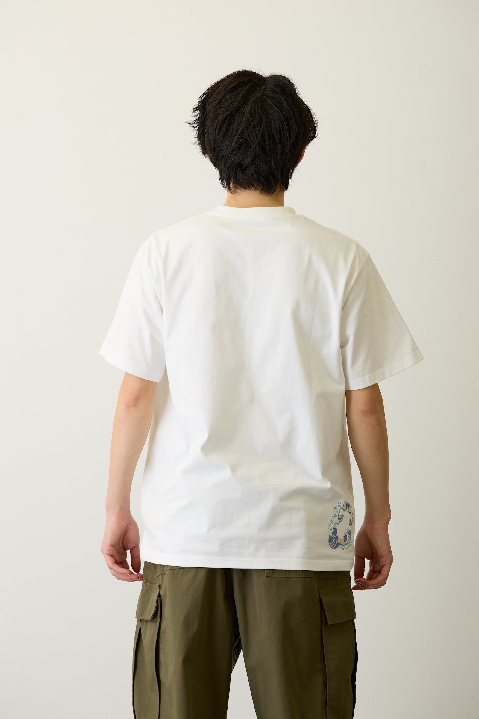 mofusand Tシャツ なにもわるくにゃい 洗濯物だいすきにゃん ホワイト