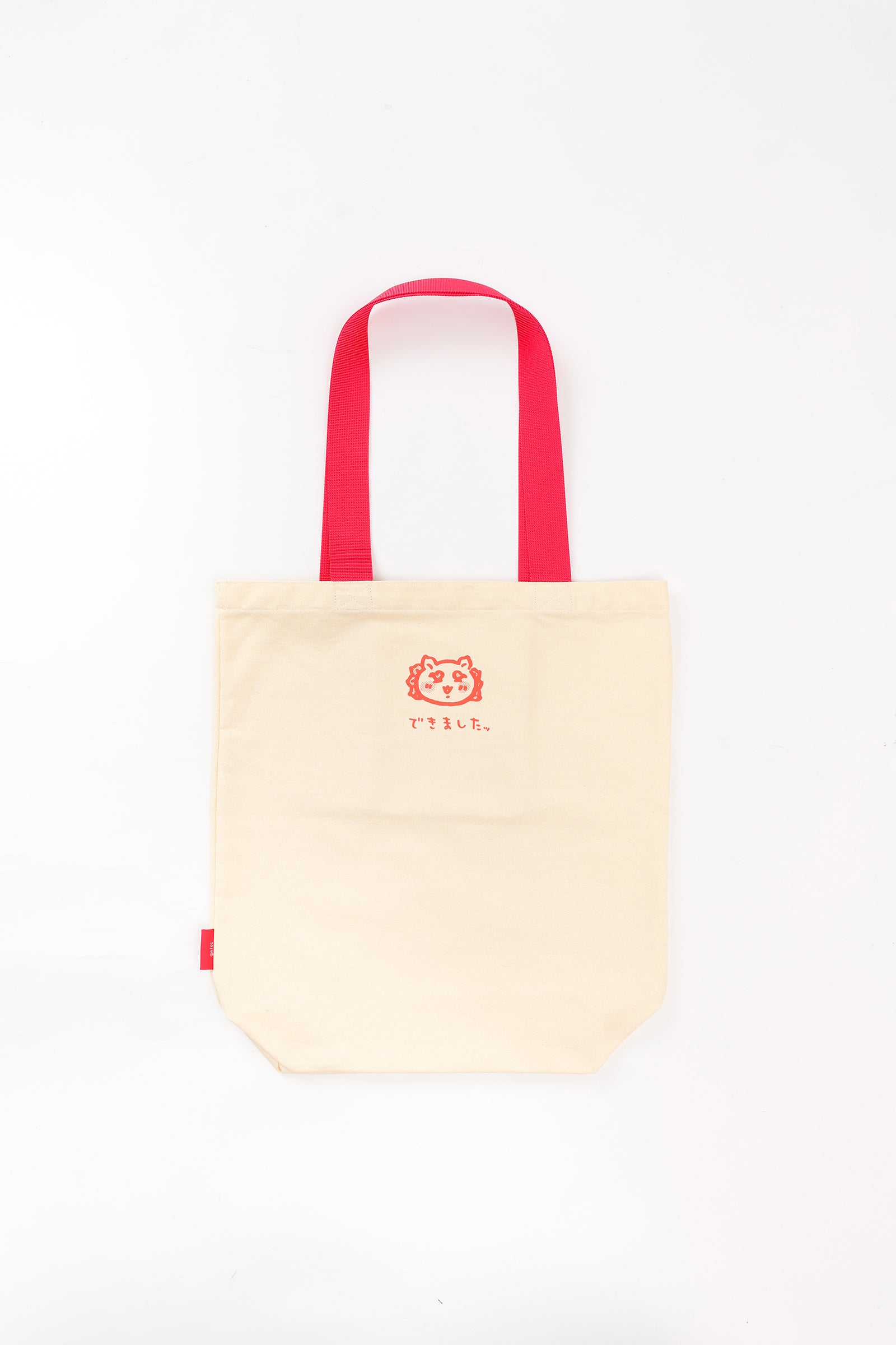 ちいかわ トートバッグ 家郎 ナチュラル×レッド