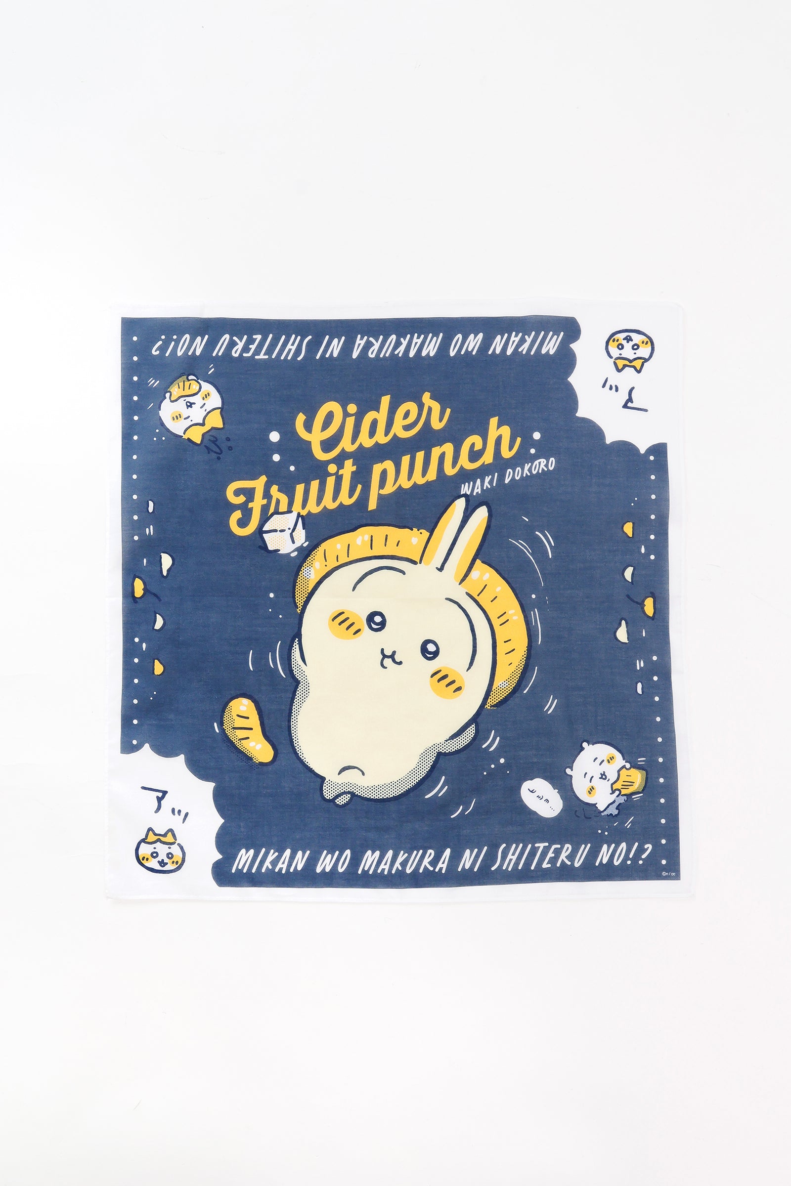 ちいかわ バンダナ サイダーフルーツポンチ湧きどころ インディゴ