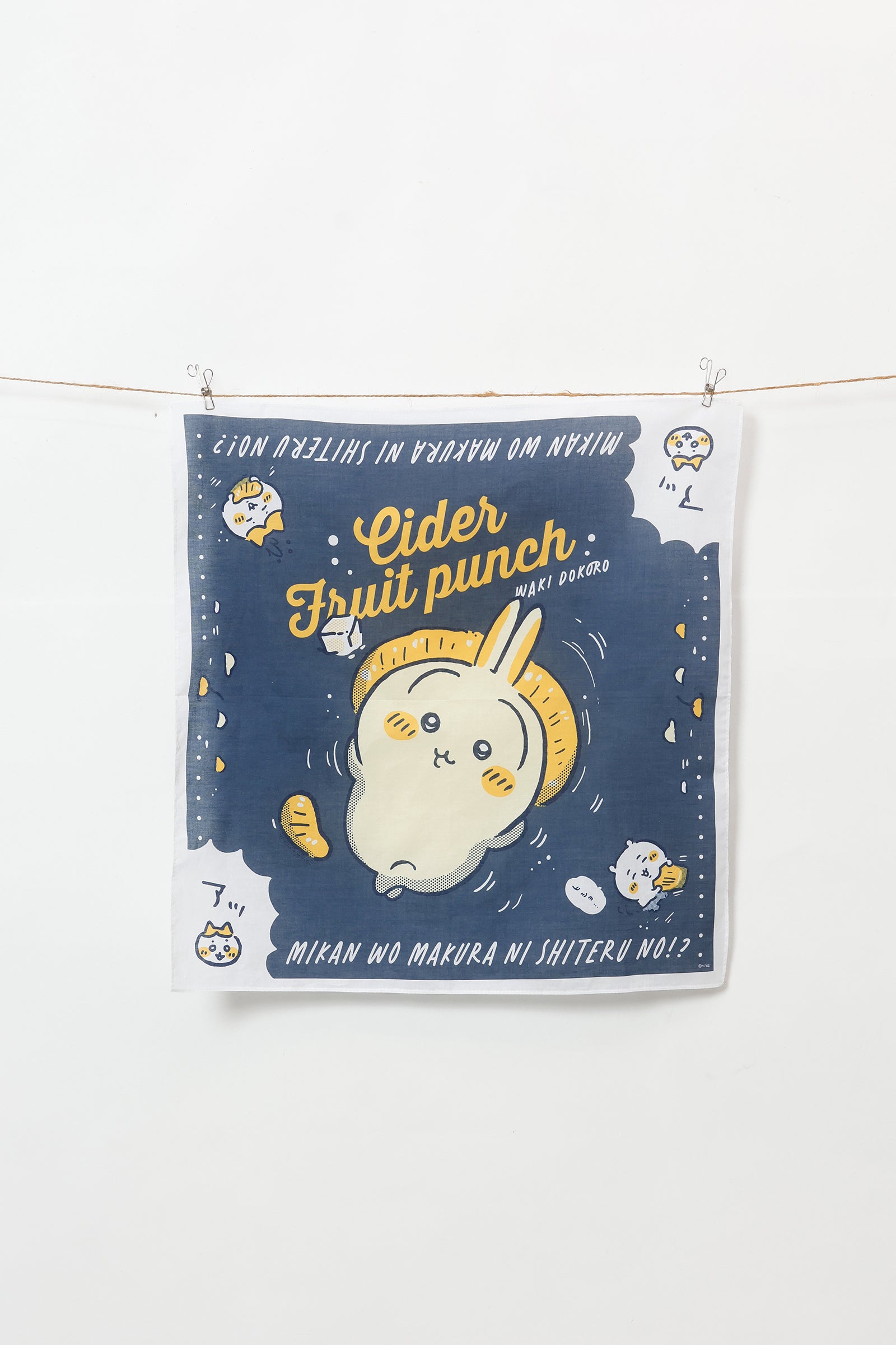 ちいかわ バンダナ サイダーフルーツポンチ湧きどころ インディゴ