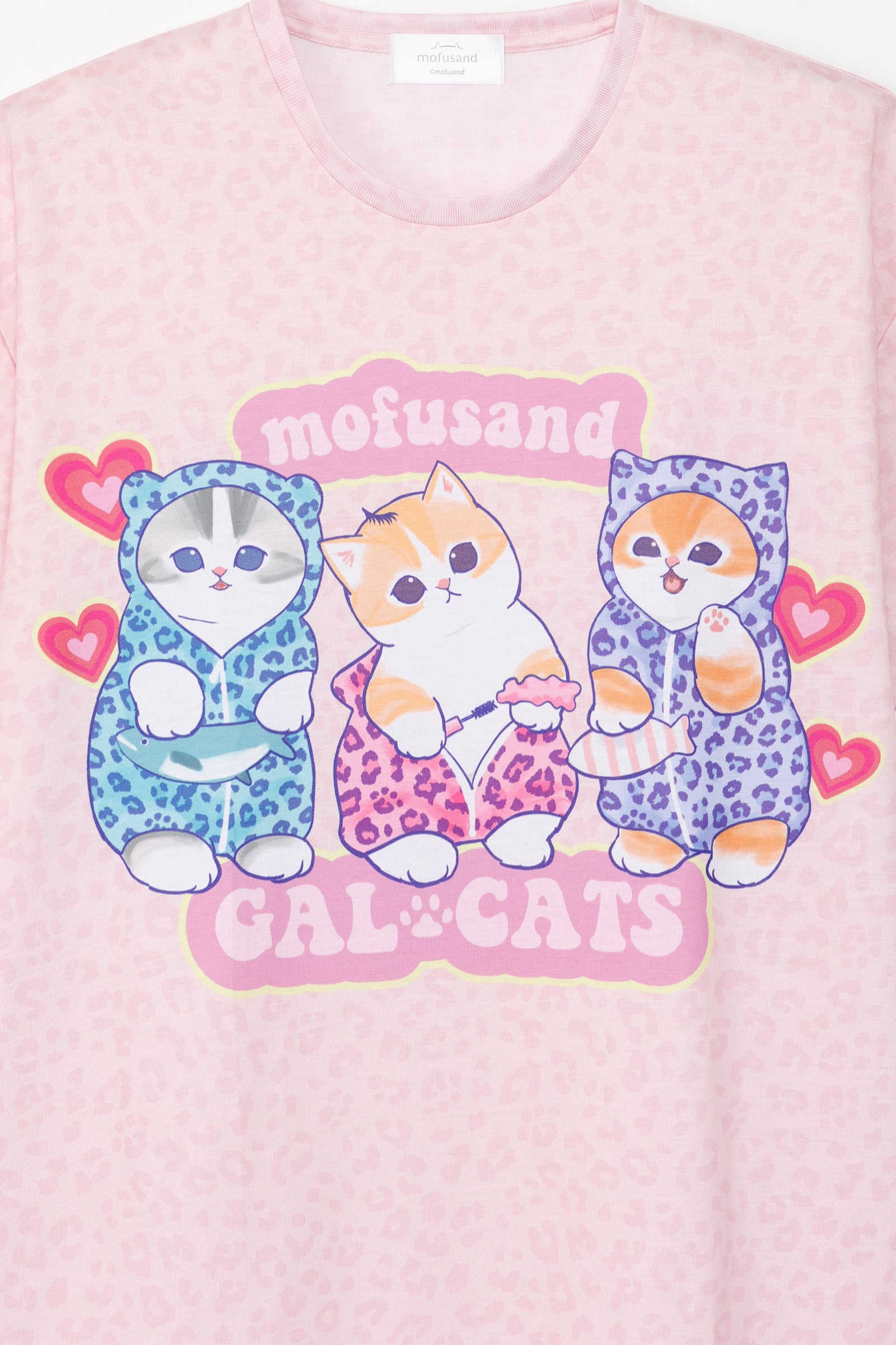 mofusand Tシャツ ぎゃるにゃん GAL CAT ピンク
