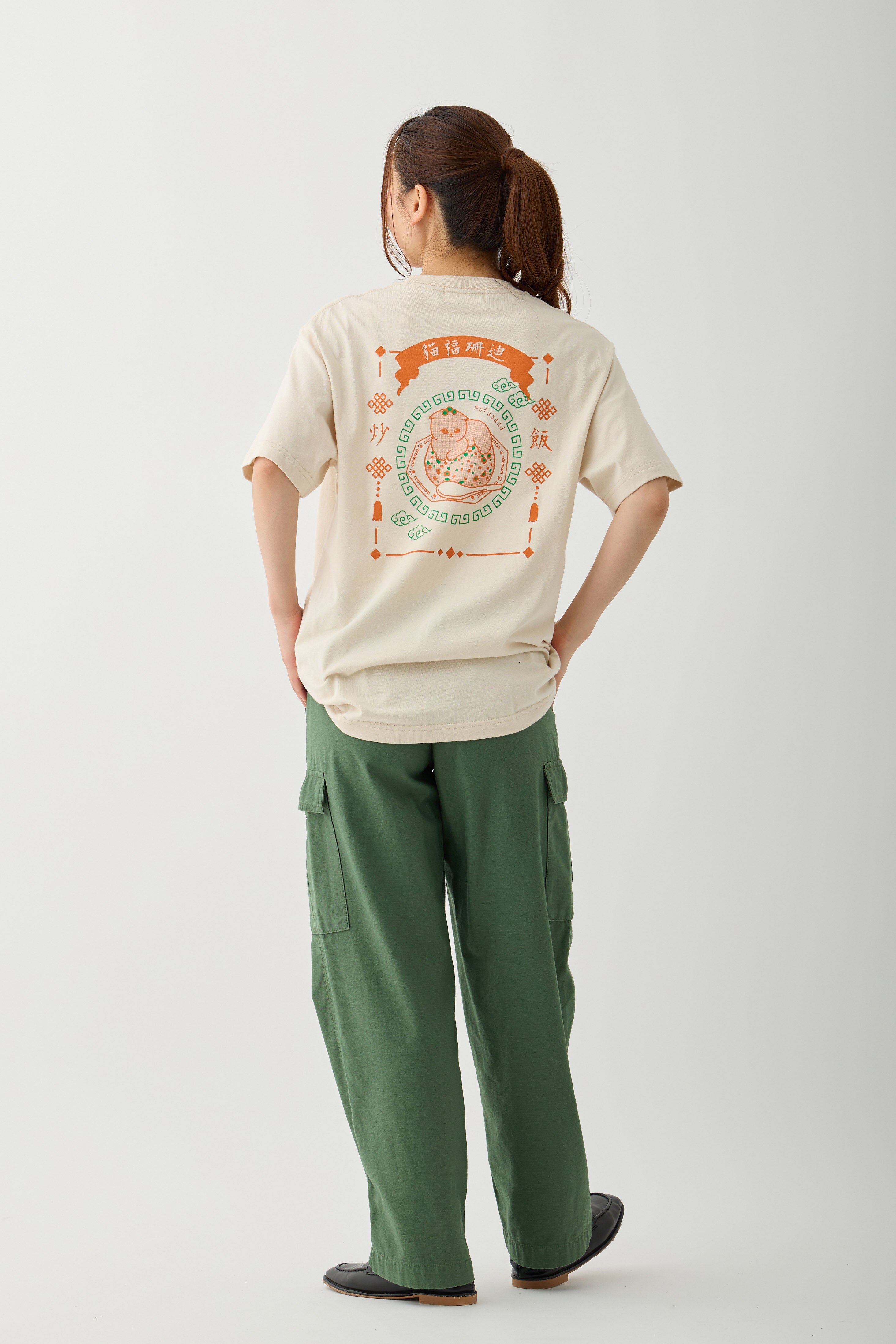 mofusand Tシャツ 中華風 炒飯 ナチュラル