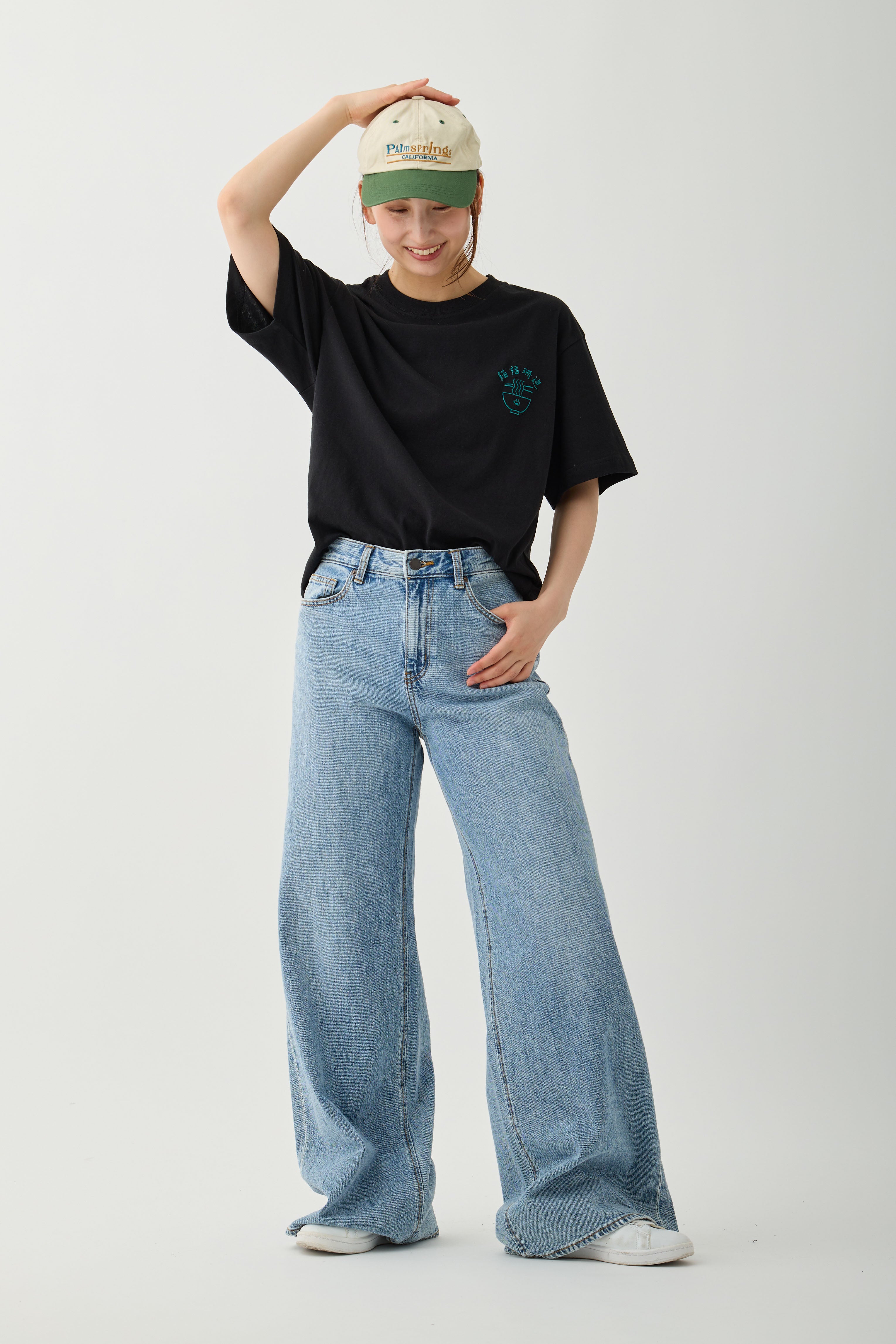 mofusand Tシャツ 中華風 拉麺 ブラック