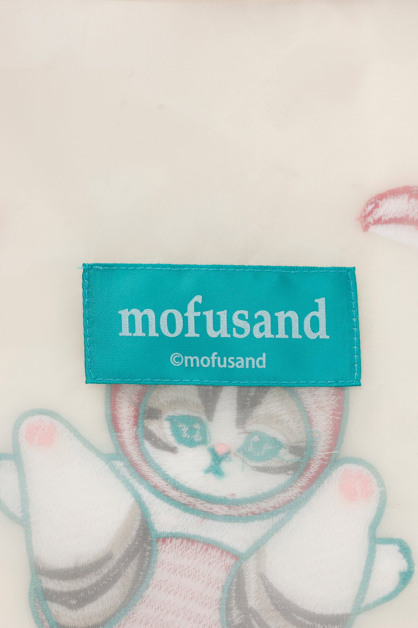 mofusand オーガンジーバッグ リンゴ ホワイト