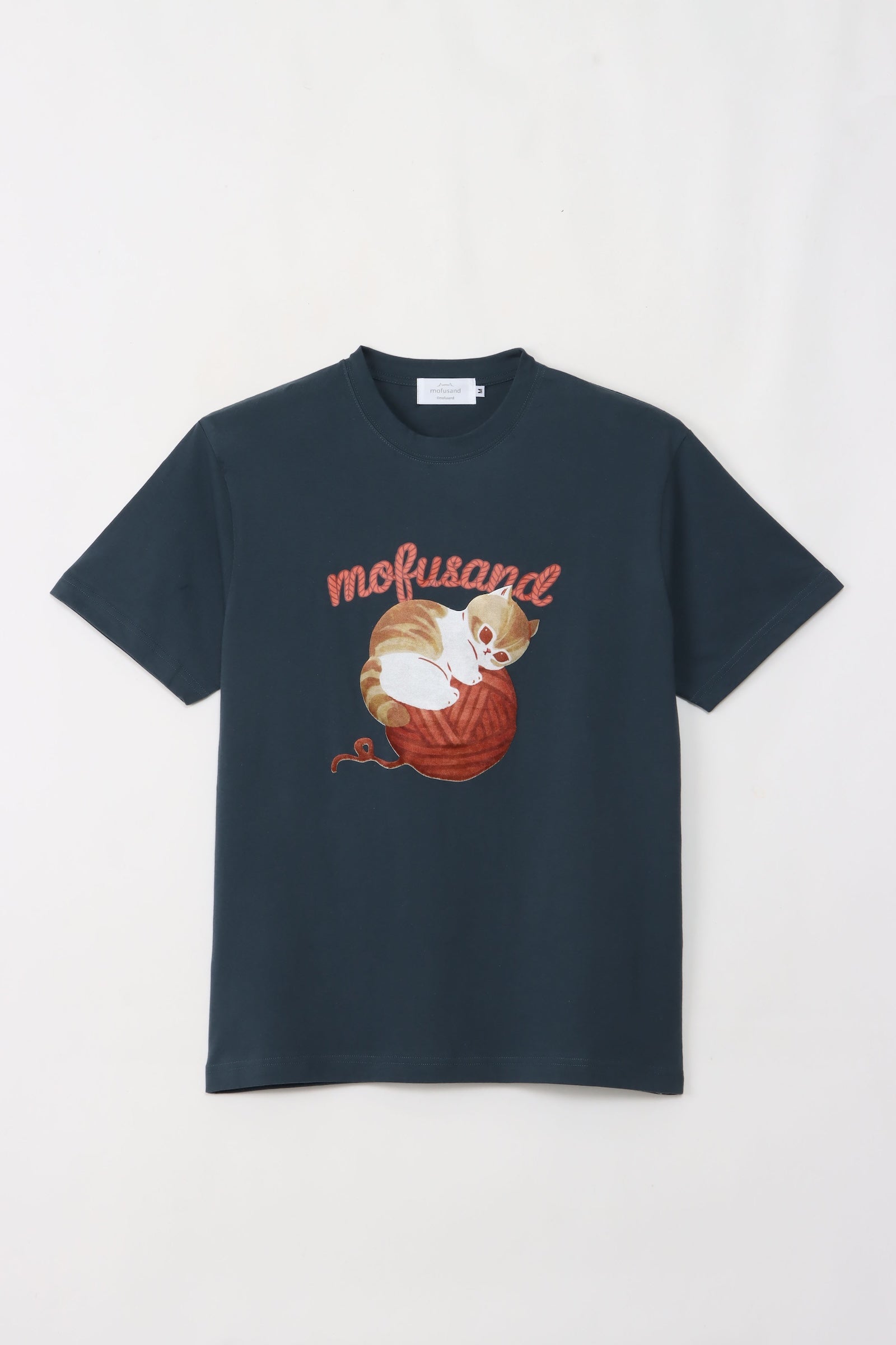 mofusand Tシャツ 毛糸玉 ころにゃん ネイビー