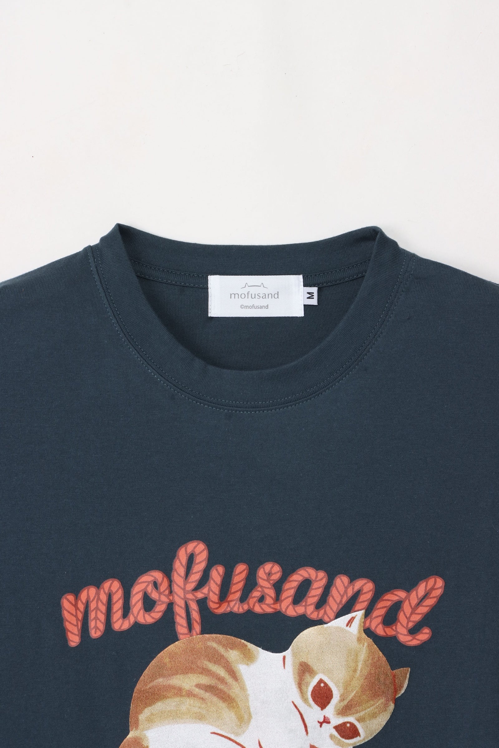 mofusand Tシャツ 毛糸玉 ころにゃん ネイビー